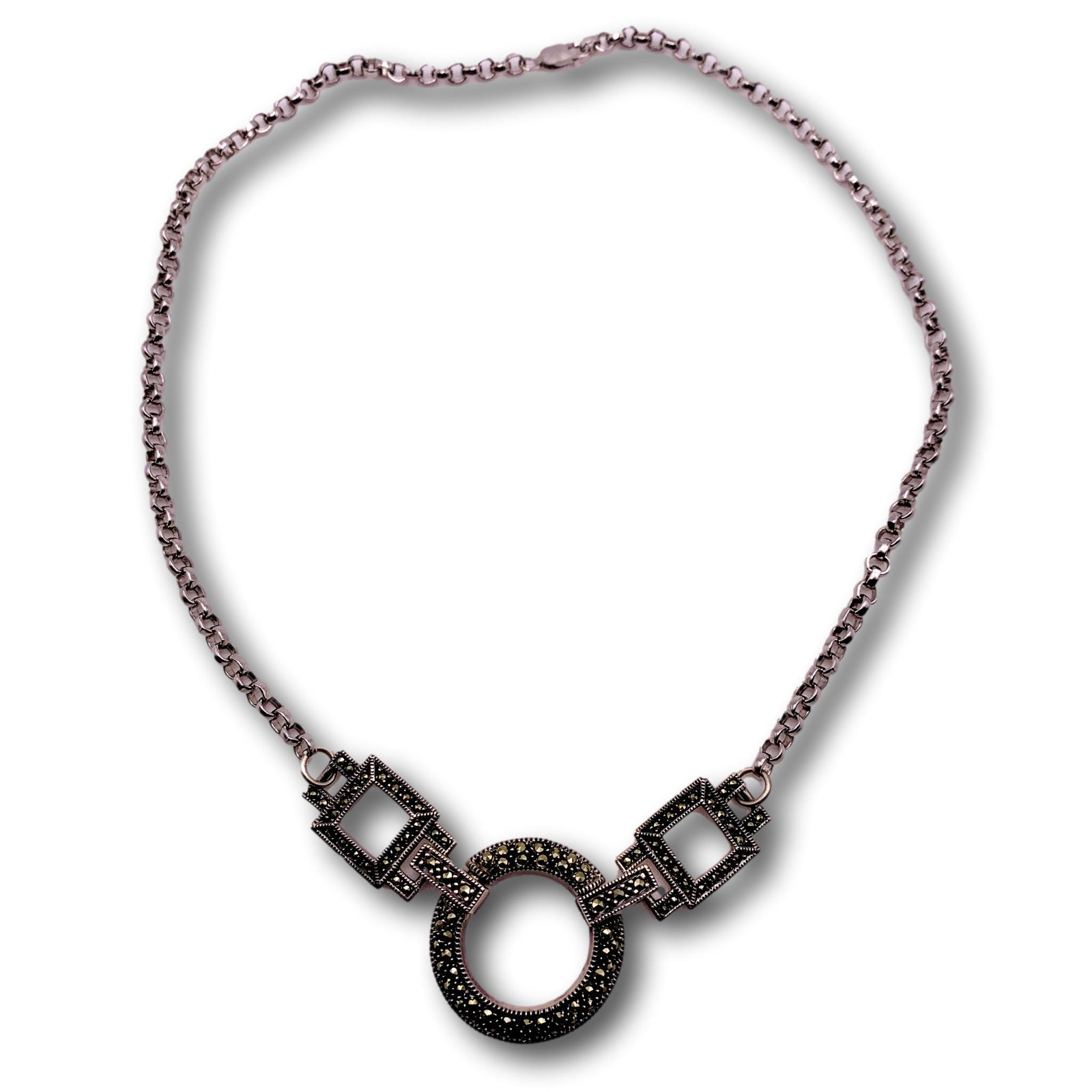 Judith Jack Sterling Silver Marcasite Necklace Choker: See photos for details.