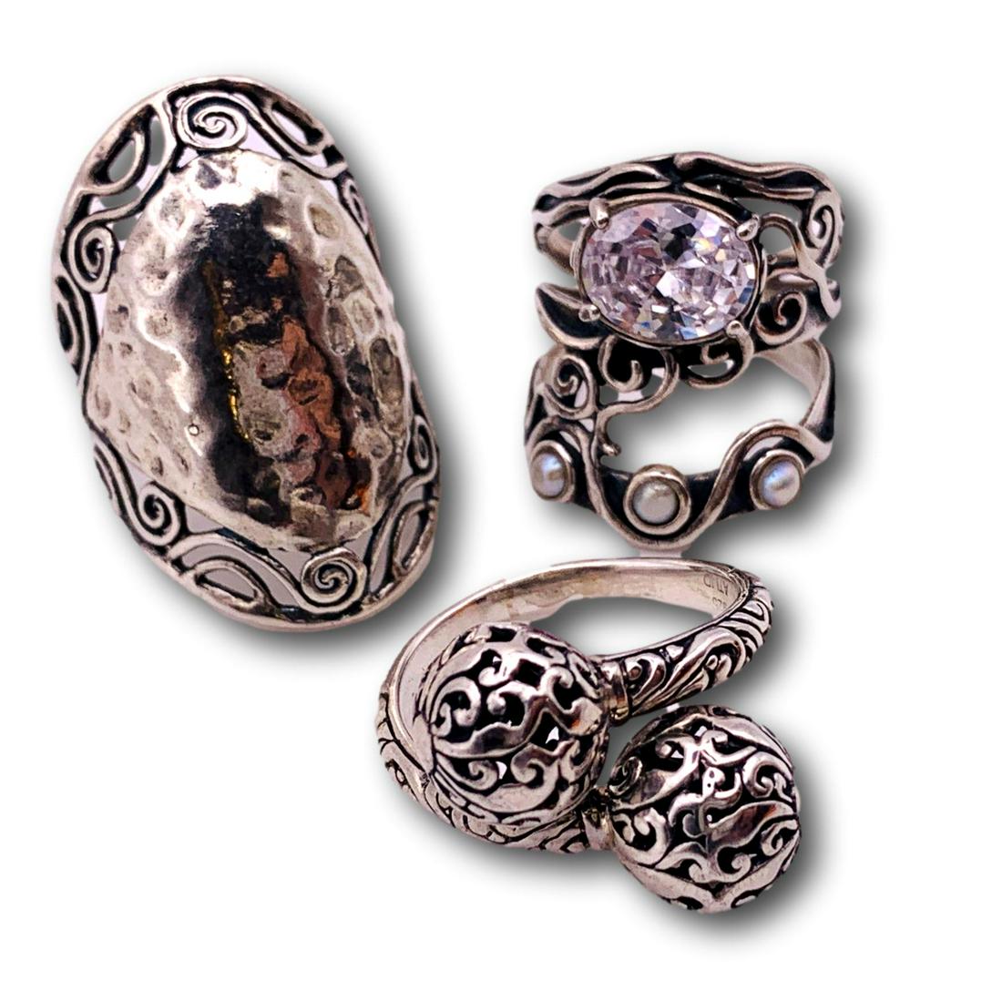 Sterling Silver Artisan Ring Lot (1 of 5)