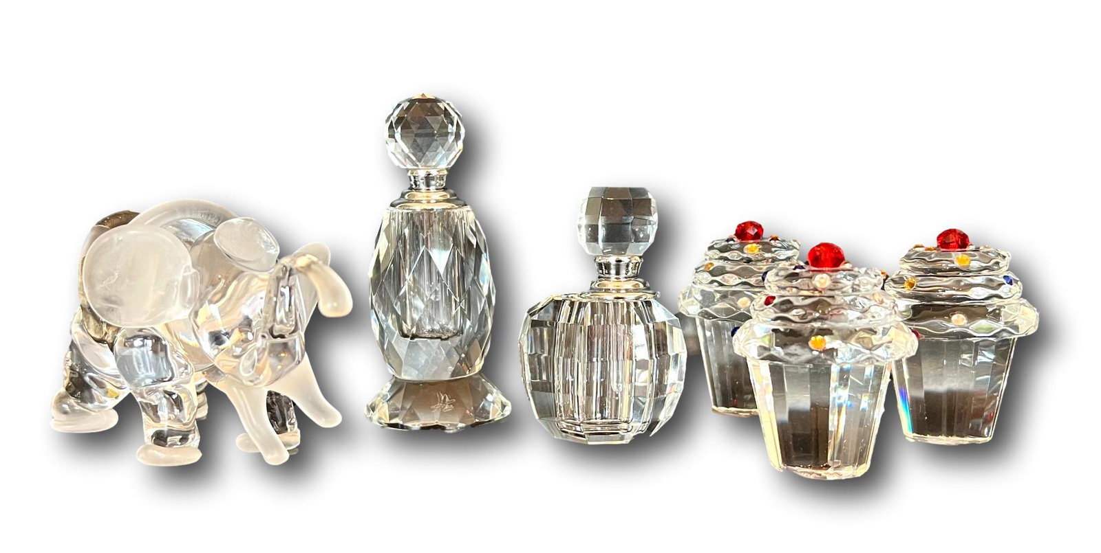 Assorted Crystal Figurines including Oleg Cassini Perfume Bottle (1 of 12)