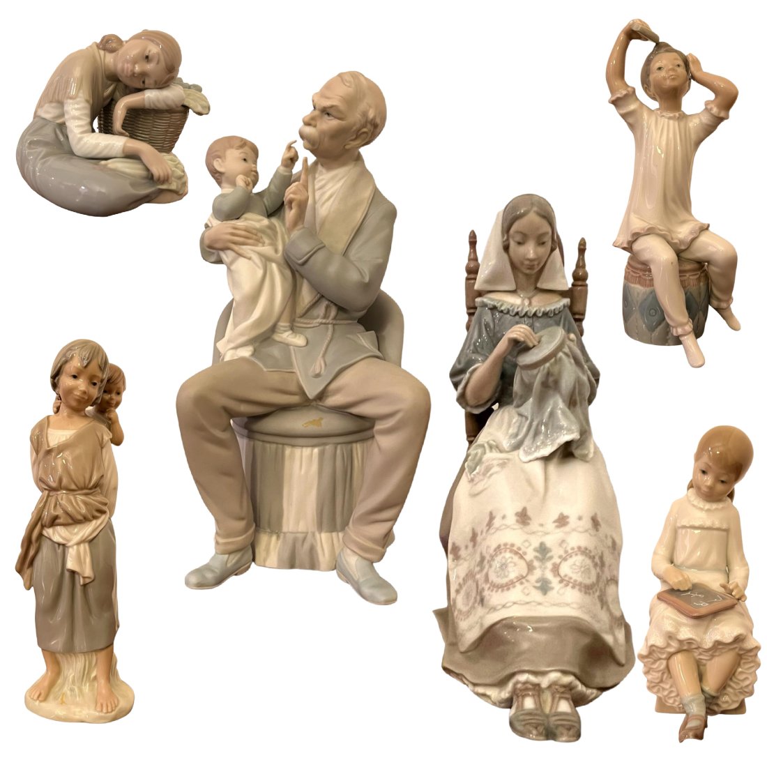 Collection of Lladro Figurines with One Nau Figurine (1 of 13)