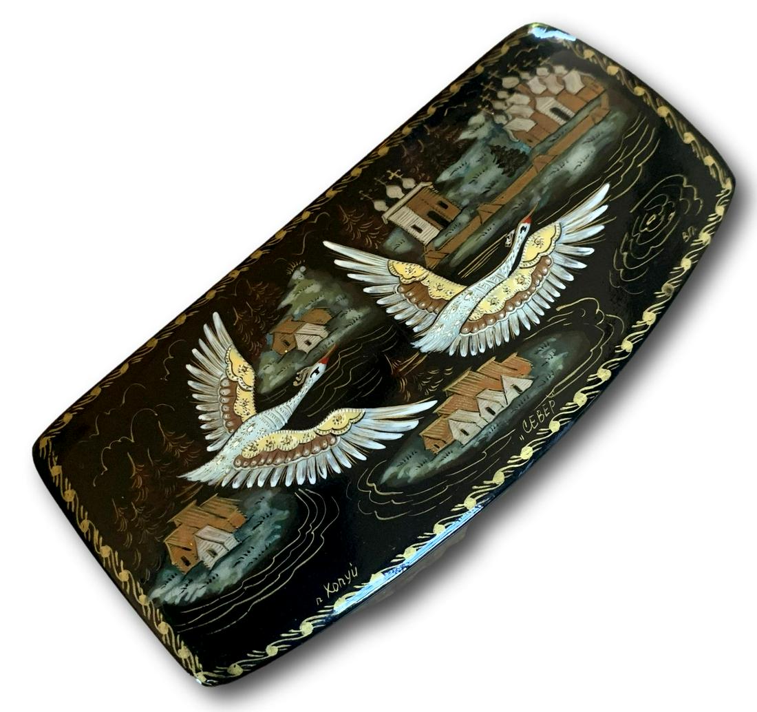 Very Fine Russian Lacquer Box with Original Paperwork (1 of 9)