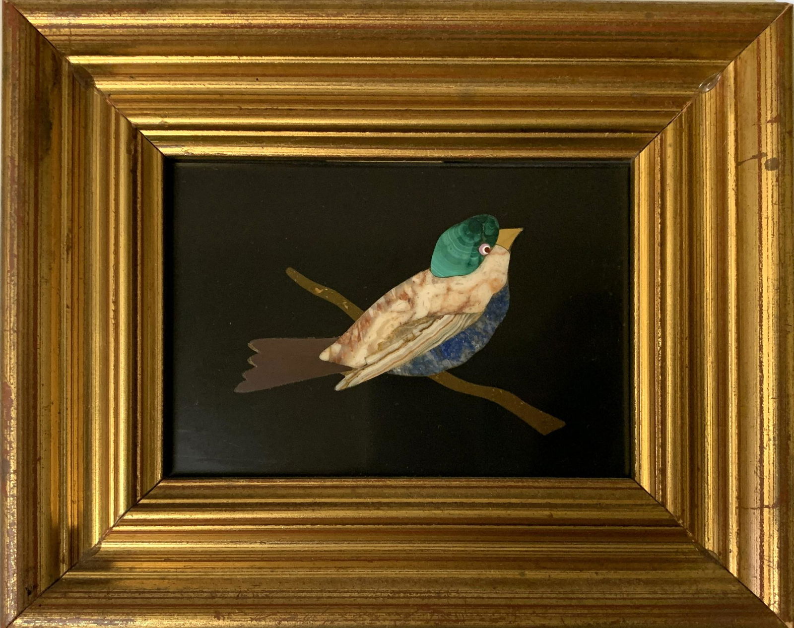 Vintage Pietra Dura Framed Stone Mosaic Signed En Verso M. Paoli (1 of 4)