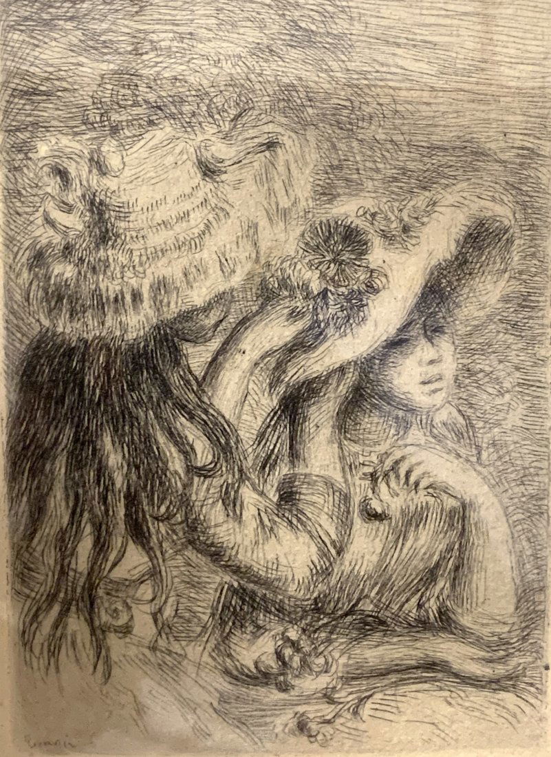Pierre-Auguste Renoir (1841-1919) Dry Point Etching "Le Chapeau Epingle" (1 of 8)
