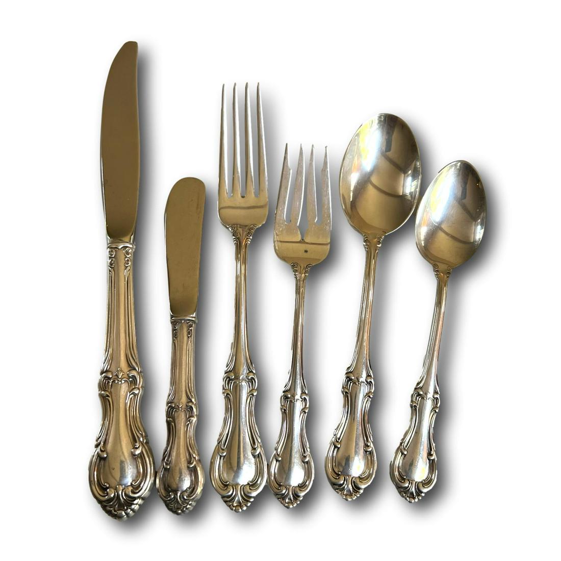 International Sterling Silver Joan of Arc 71 Piece Flatware Set (1 of 2)