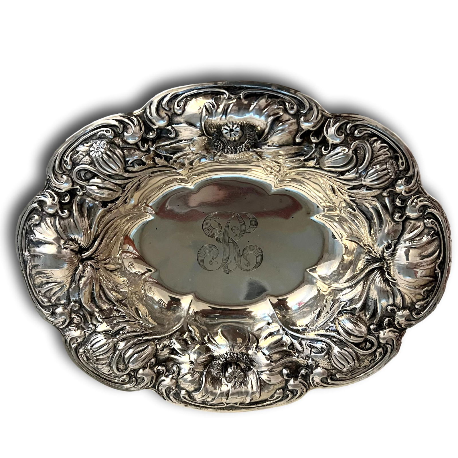 Wallace Antique Sterling Silver Art Nouveau Bowl (1 of 7)