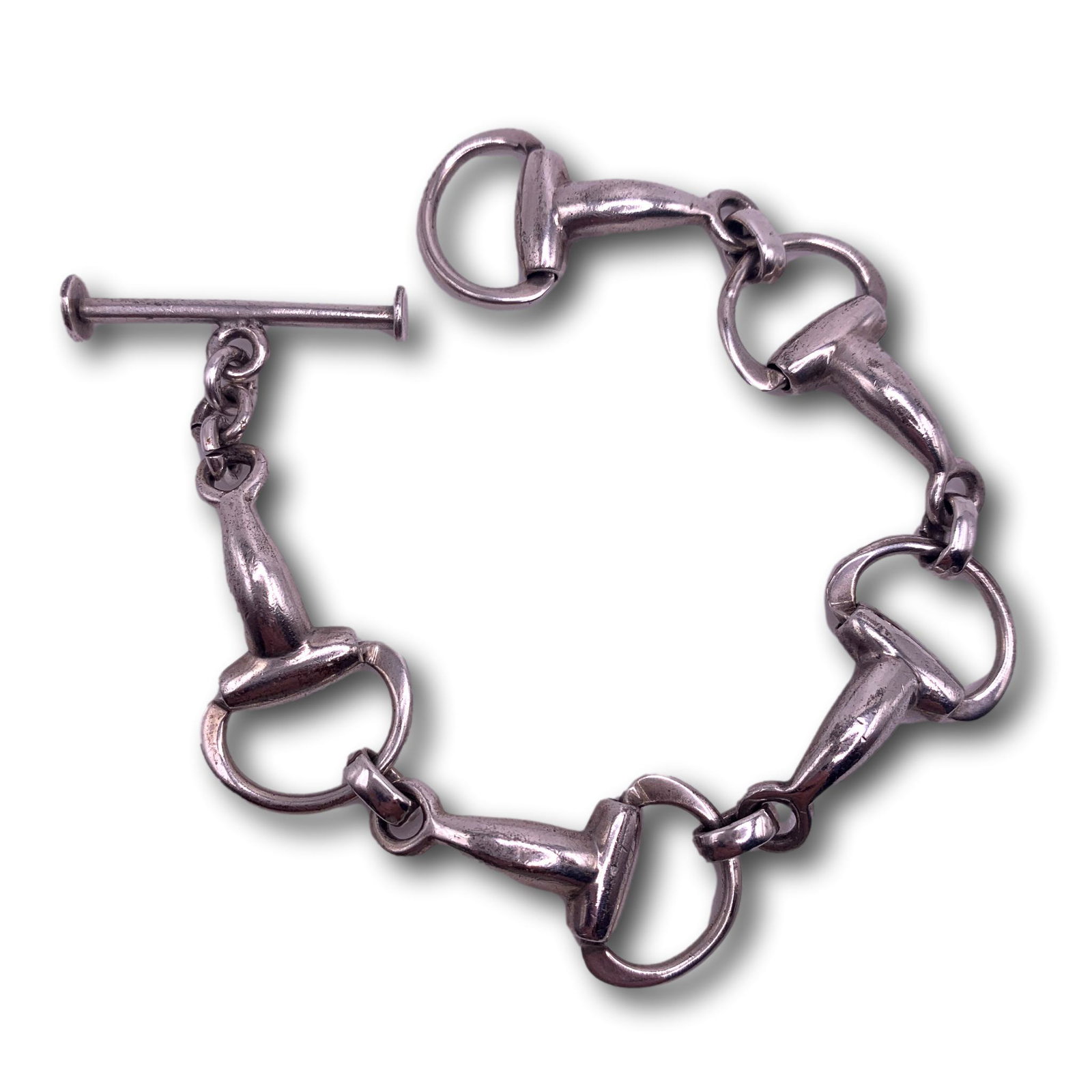 Vintage Sterling Silver Equestrian Horse Stirrup Bracelet (1 of 4)