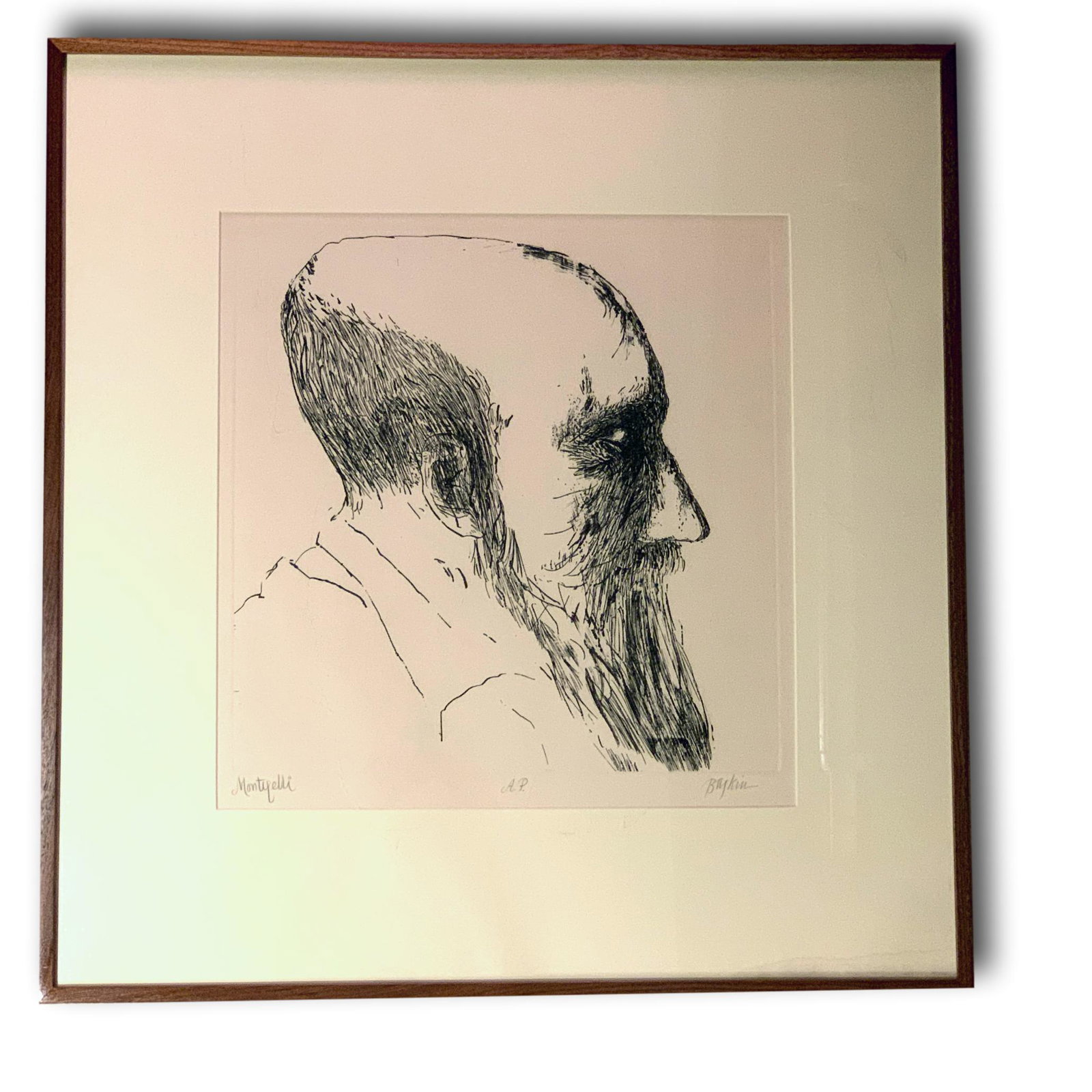 LEONARD BASKIN (American, 1922-2000) "Monticelli" Etching Artists Proof Signed (1 of 9)