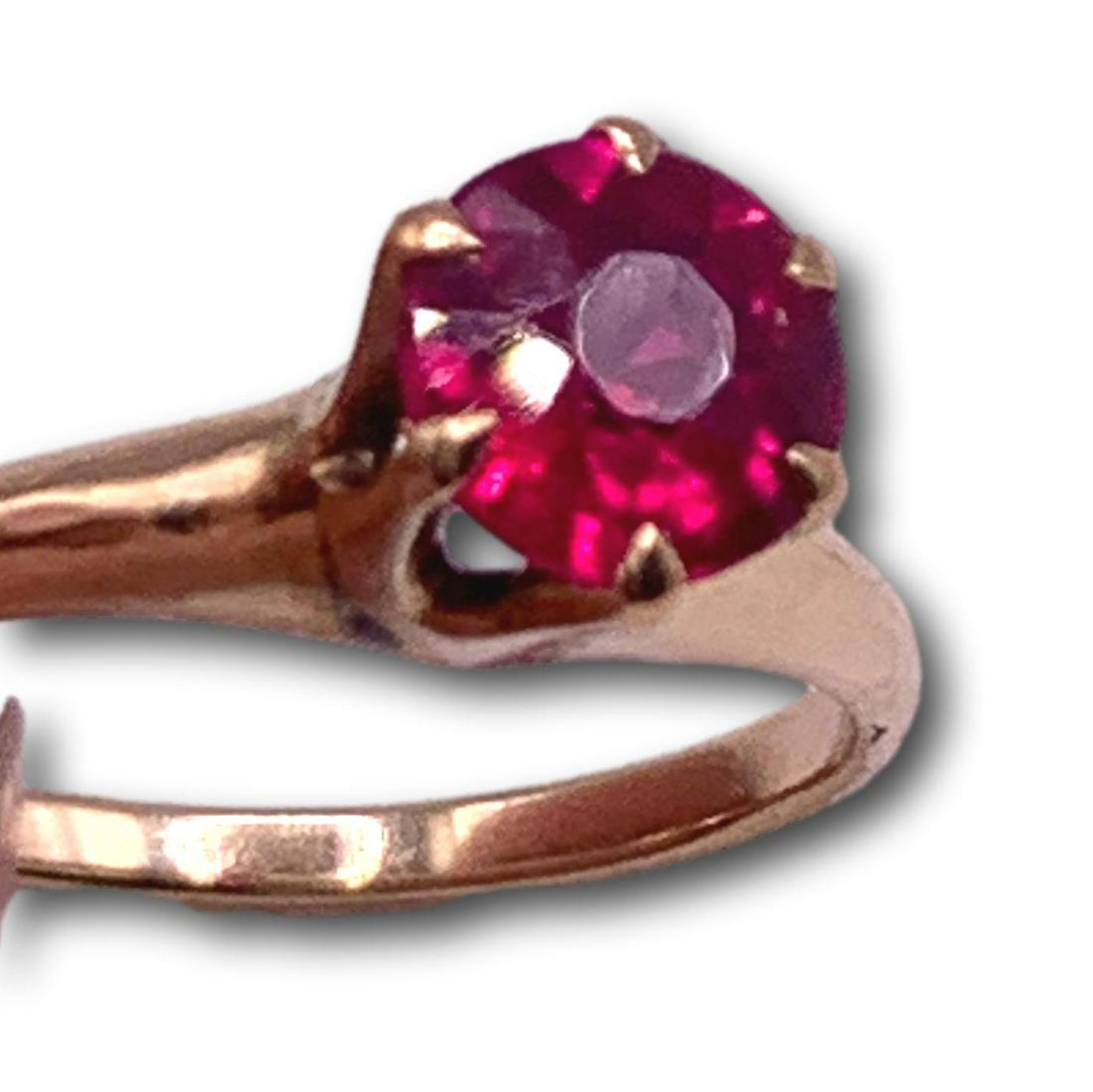 14K Gold and Ruby Ring Size 6 1/2 (1 of 6)