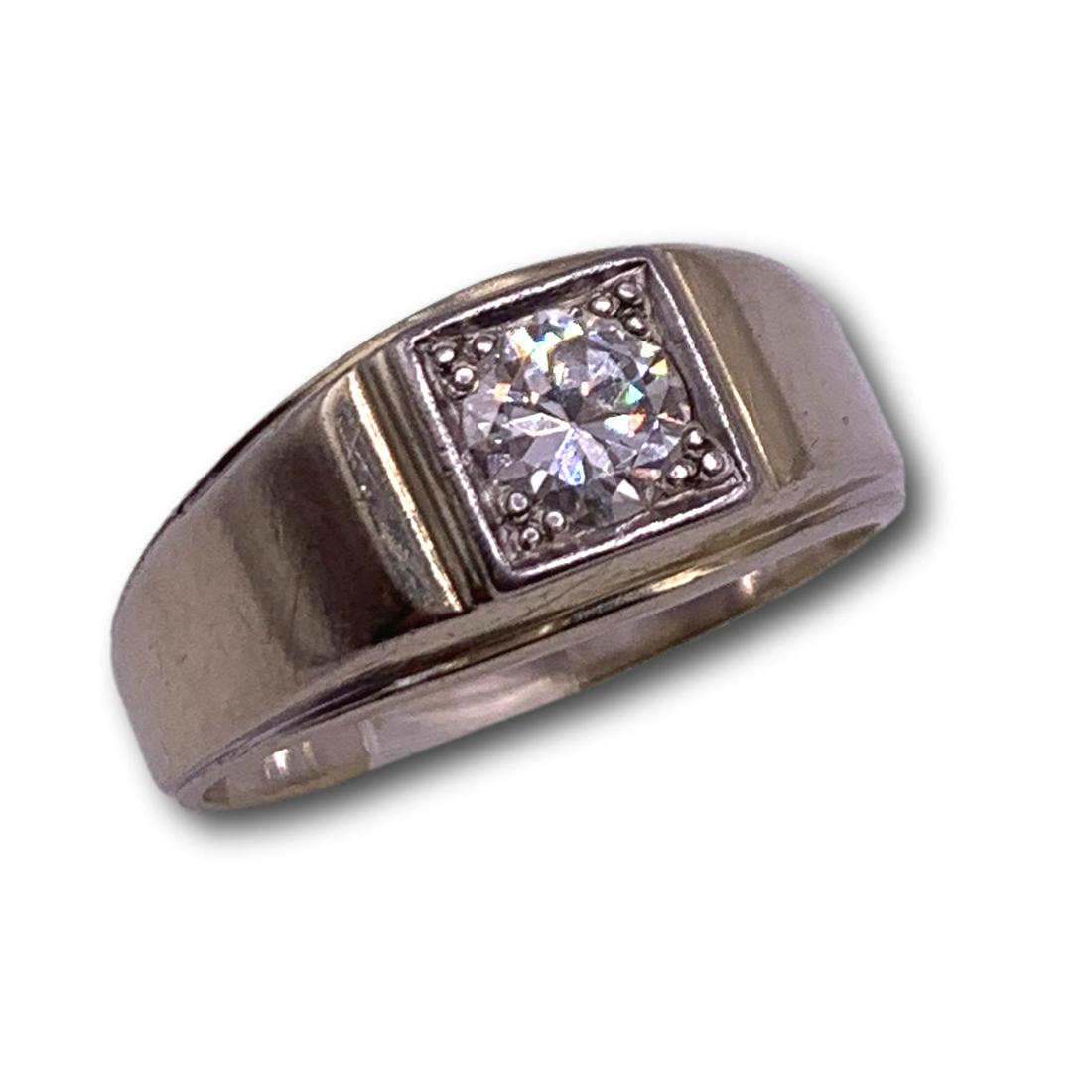 18K Gold and Diamond Unisex Ring Size 9 (1 of 7)