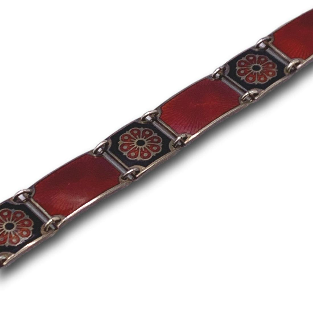 David Andersen Vintage Enamel and Sterling Silver Bracelet (1 of 7)