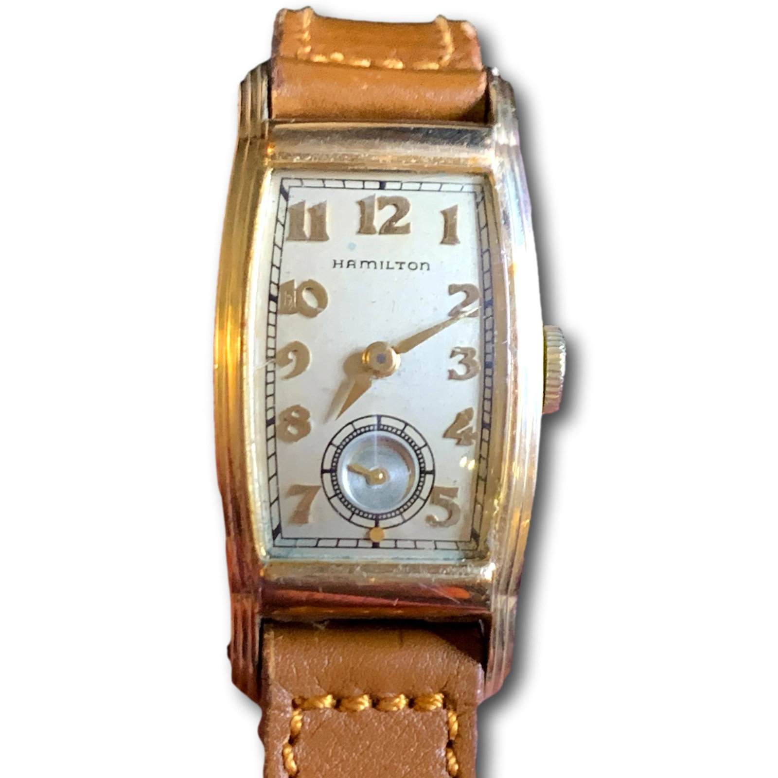 Vintage 14K Gold Hamilton Wristwatch in Working Condition (1 of 9)