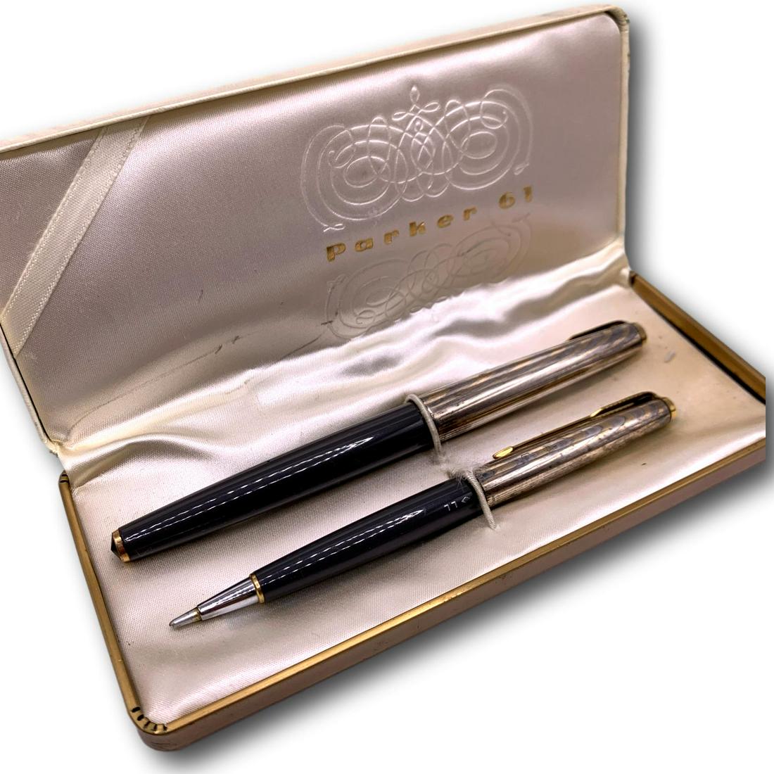 Vintage Parker Gold Filled 61 First Edition Fountain Pen and Liquid Lead Pencil (0462) on Jan