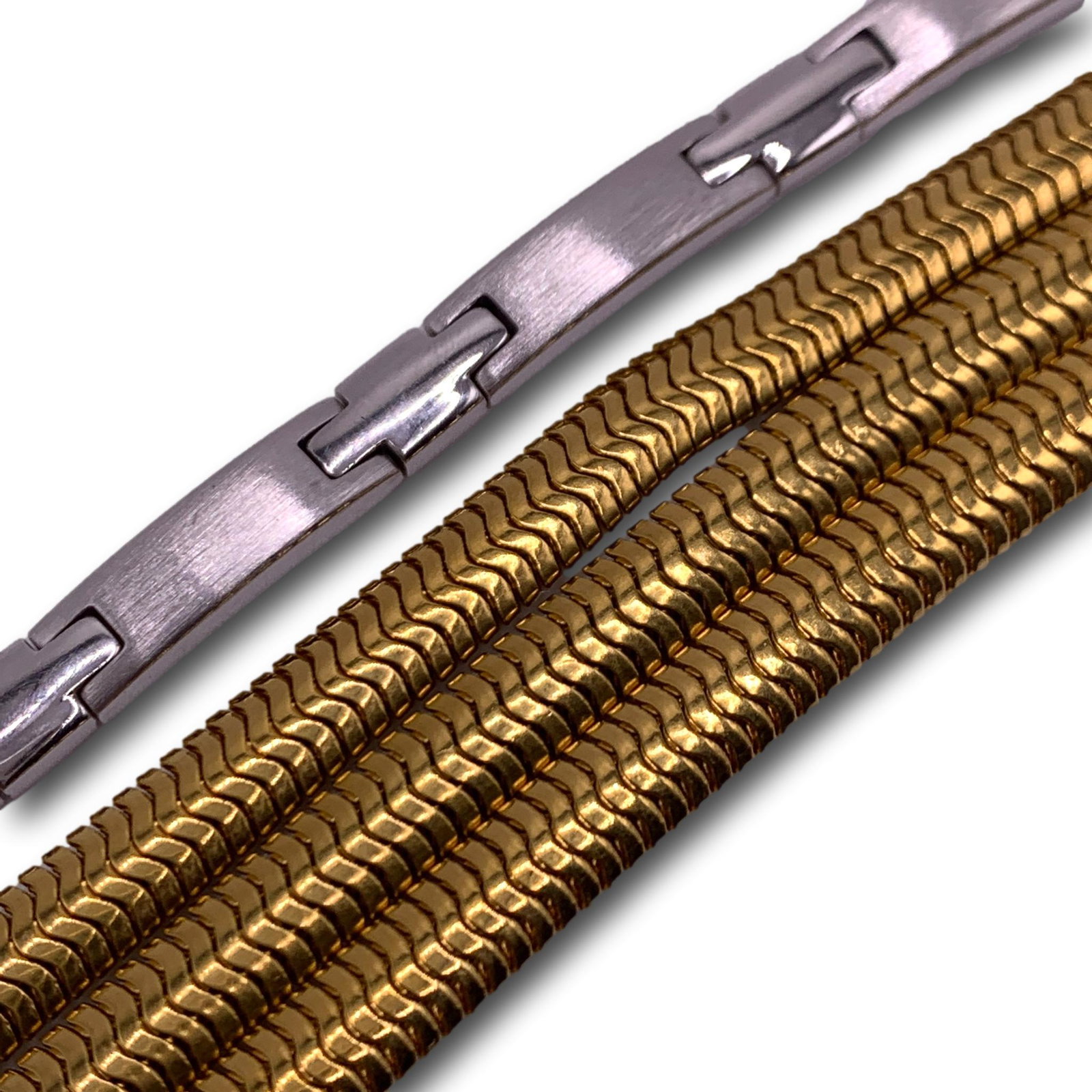 Monet & Nikken Bracelets: Monet measures 7 1/4", Nikken measures 7 1/2". This lot is available for local pickup in Glenview, IL, or via shipment through LiveShipping.