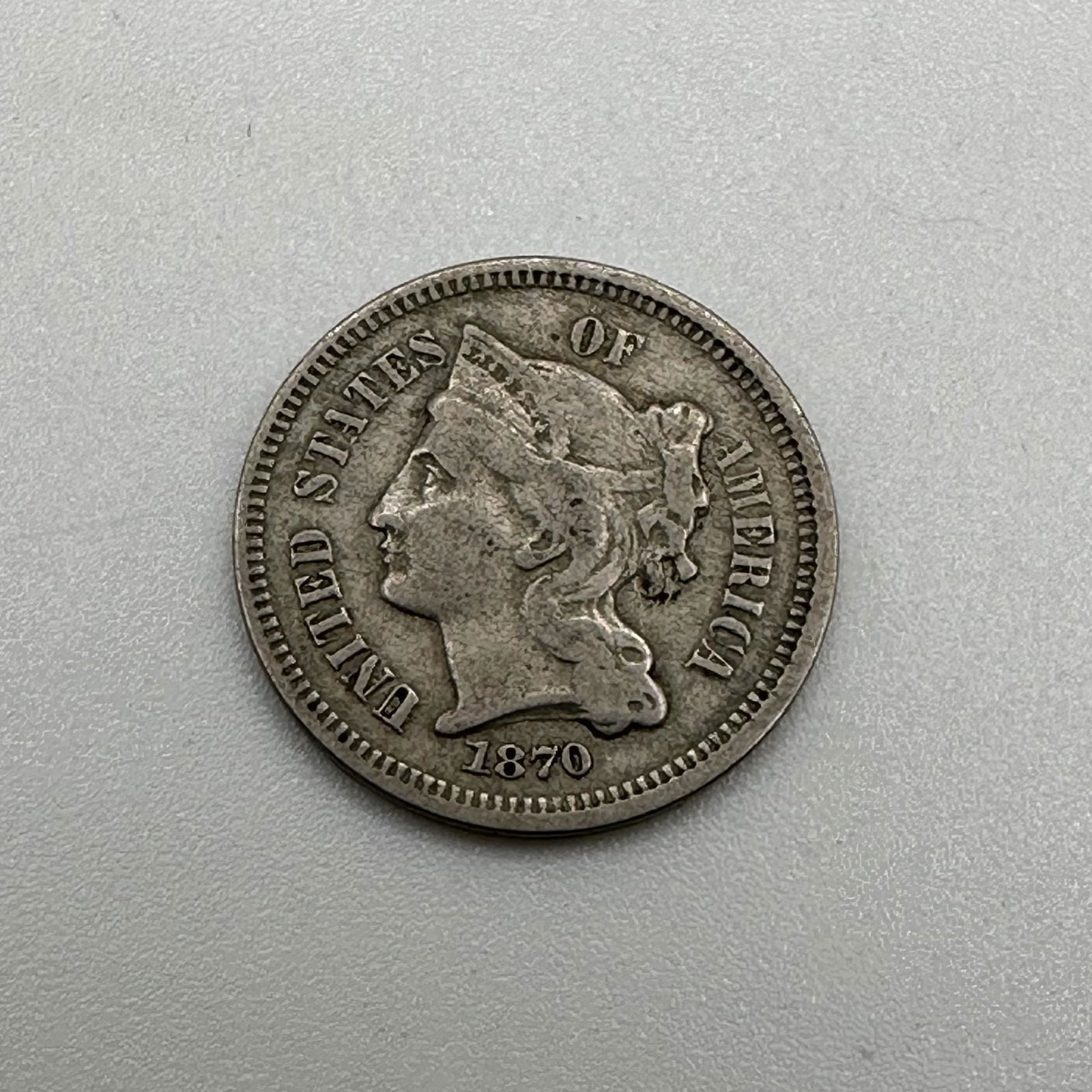 1870 Three Cent Nickel (1 of 2)
