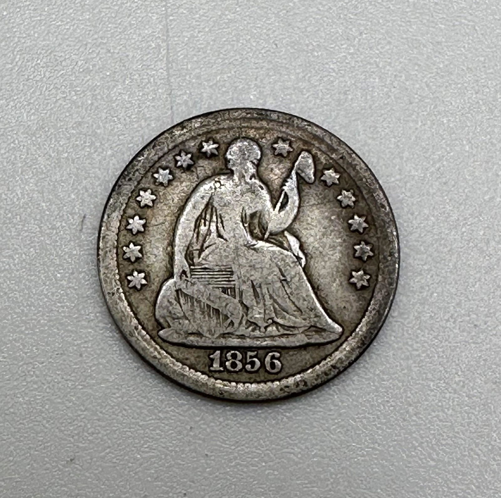 1856 Seated Liberty Half Dime (1 of 3)
