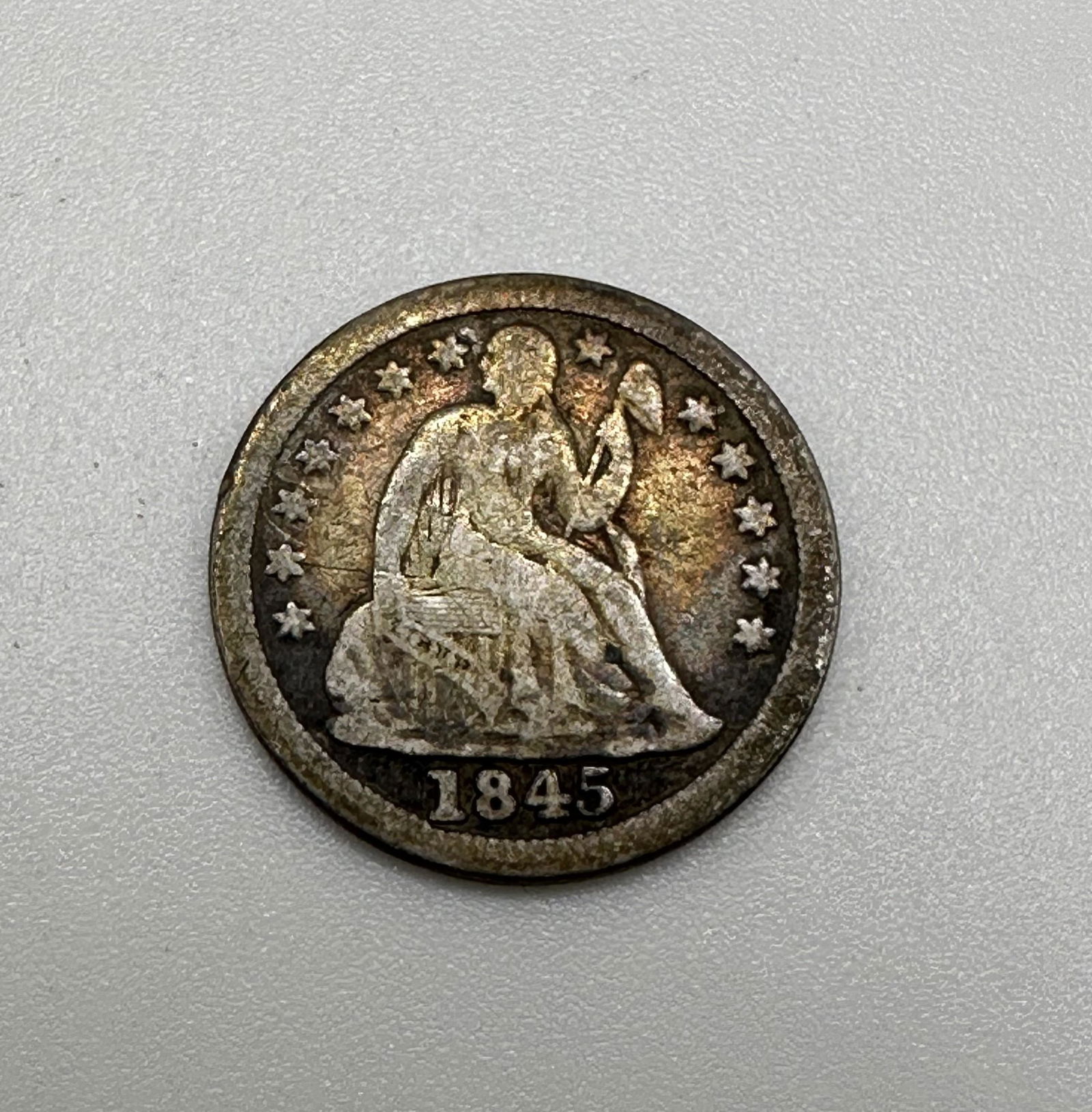1845 Seated Liberty Dime (1 of 2)