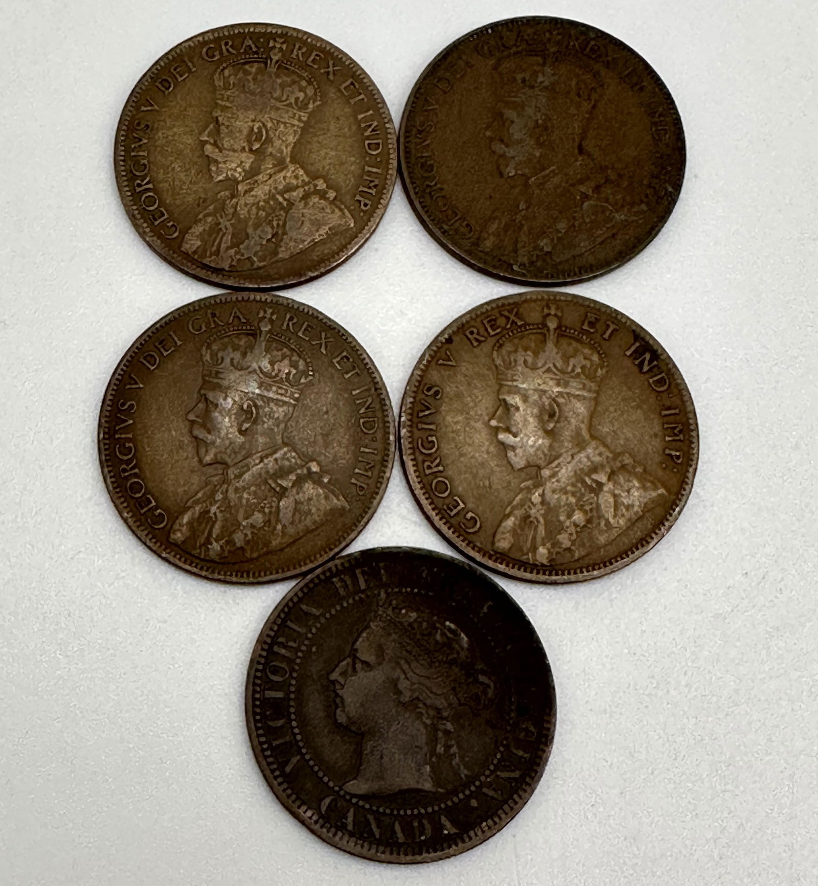 Assorted Canadian 1900's Cents (1 of 9)