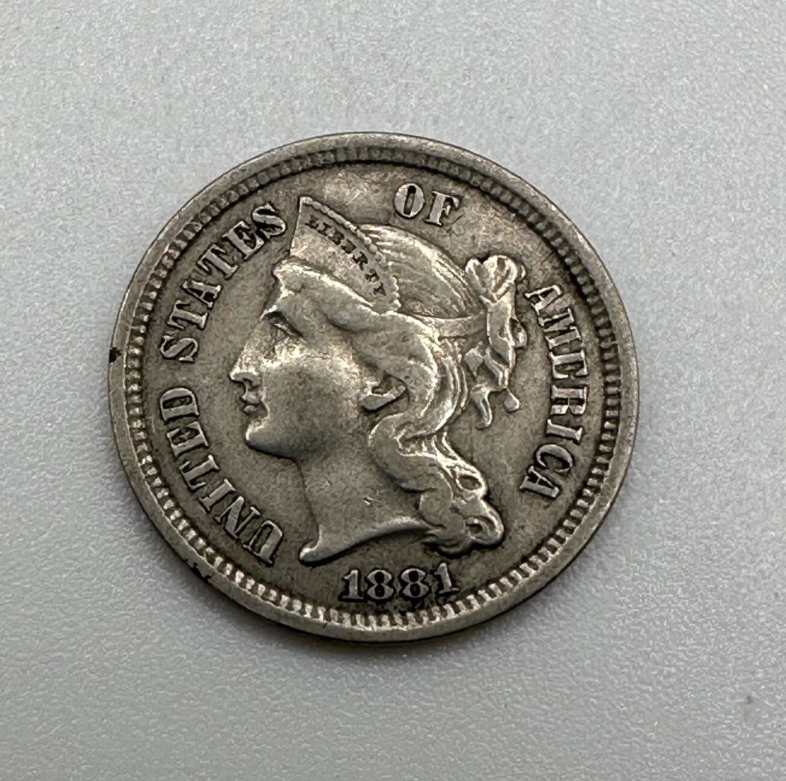 1881 Three Cent Nickel (1 of 3)