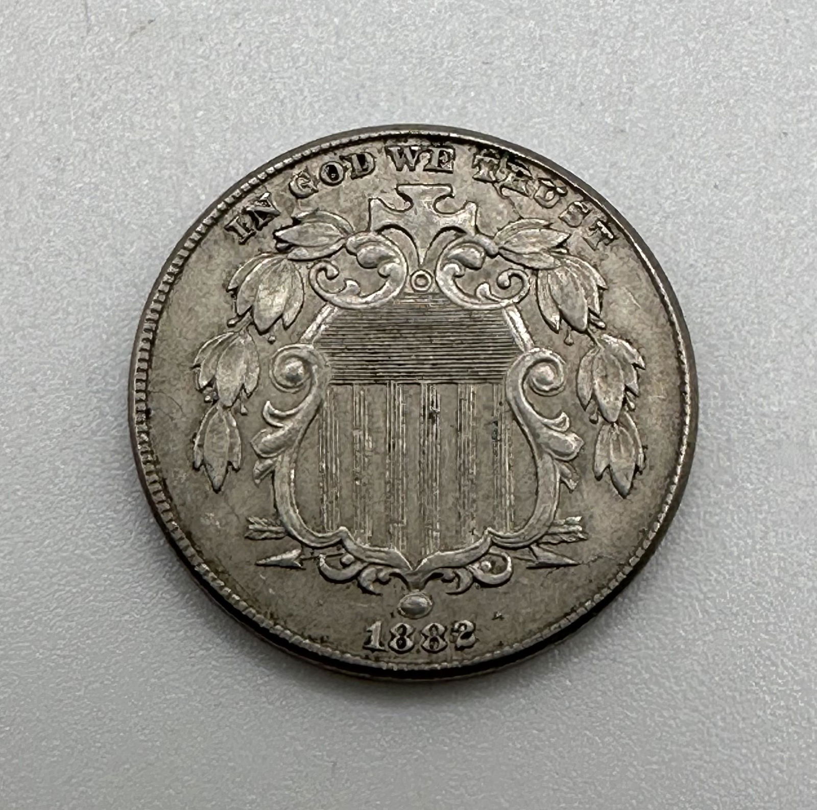 1882 Sheild Nickel Five Cent Piece (1 of 3)
