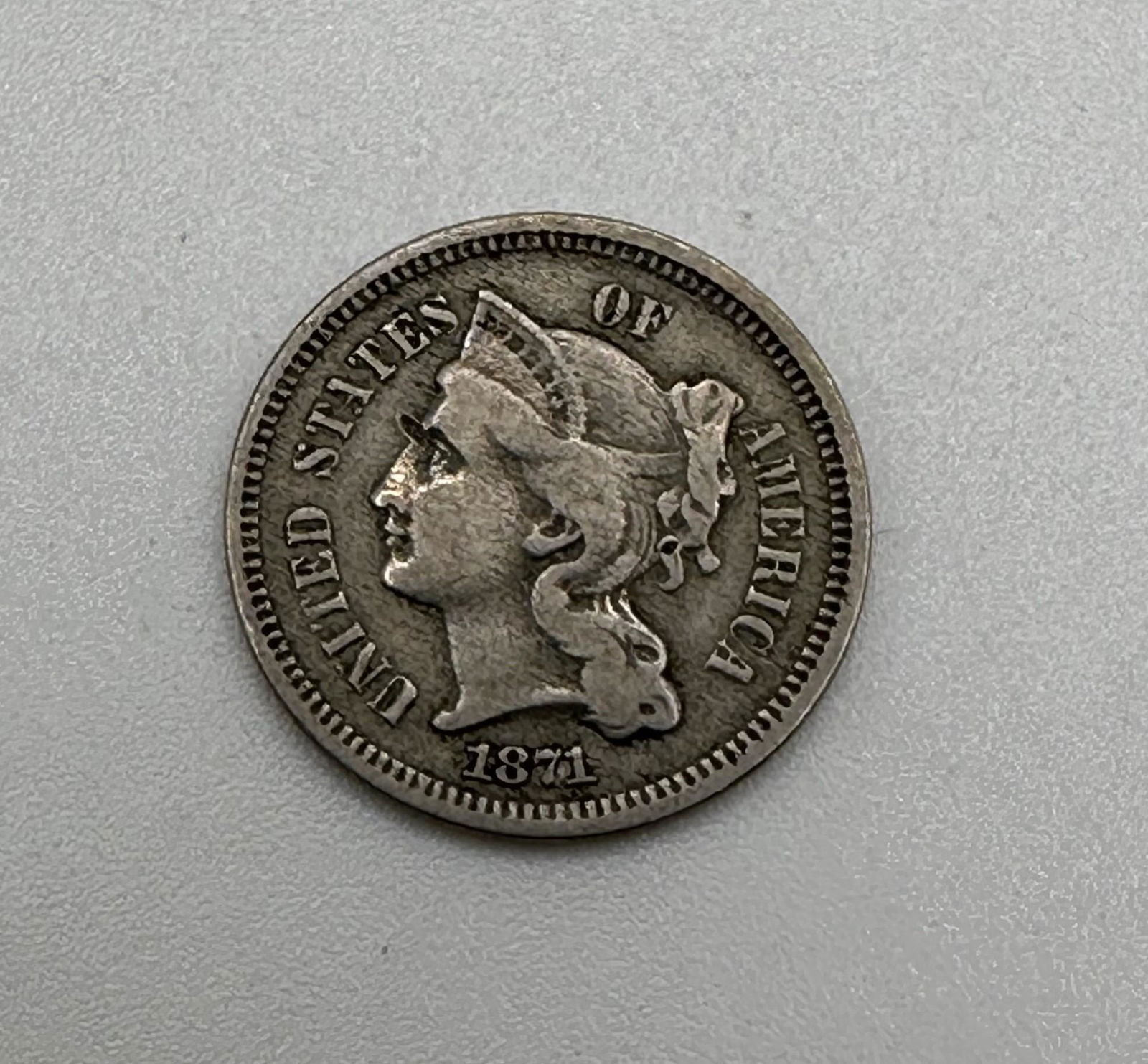 1871 Three Cent Nickel (1 of 3)