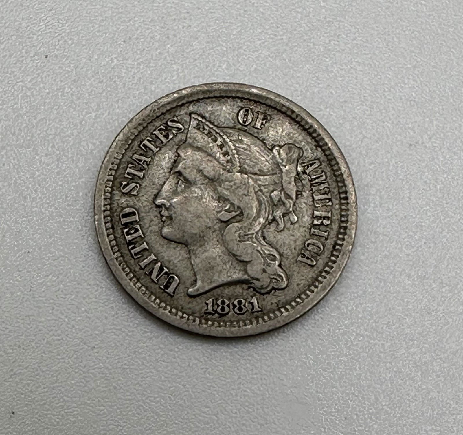 1881 Three Cent Nickel (1 of 2)