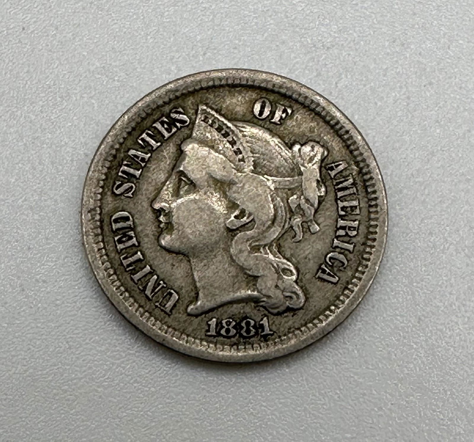 1881 Three Cent Nickel (1 of 2)