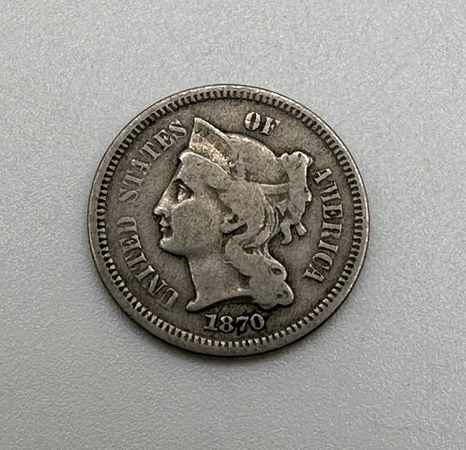 1870 Three Cent Nickel (1 of 3)
