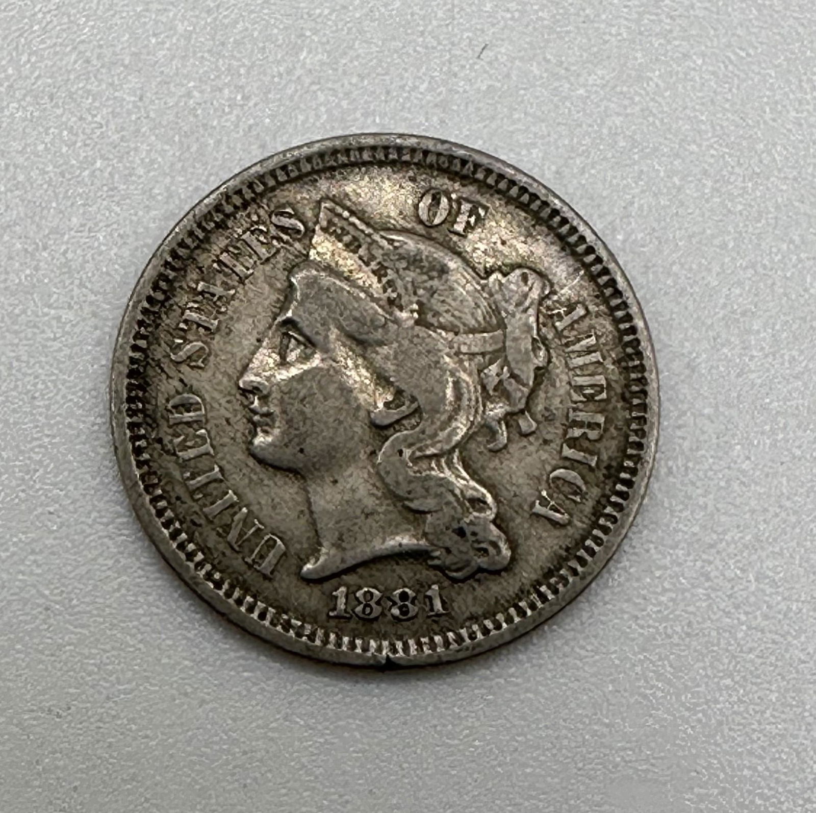 1881 Three Cent Nickel (1 of 2)