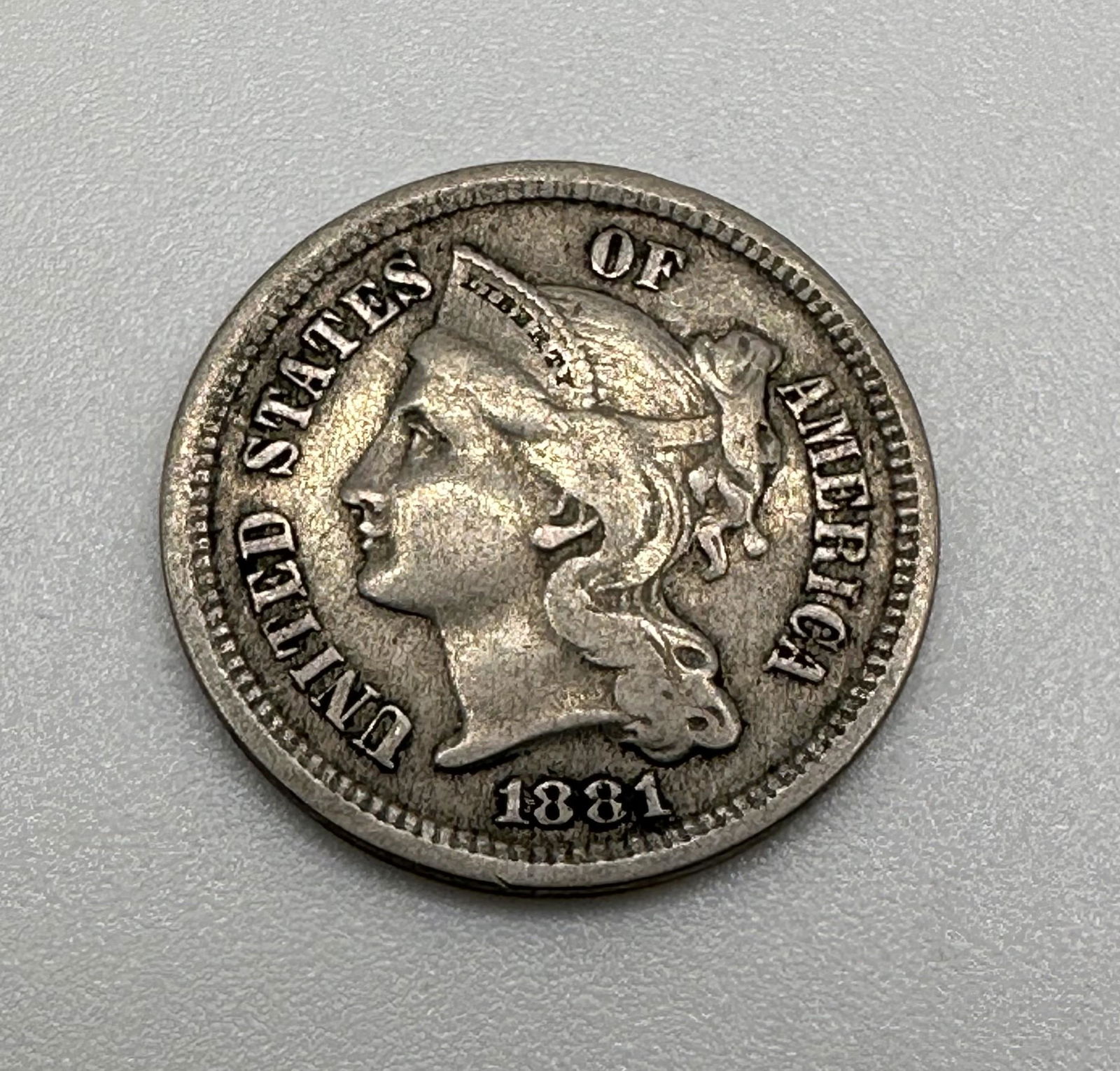 1881 Three Cent Nickel (1 of 2)
