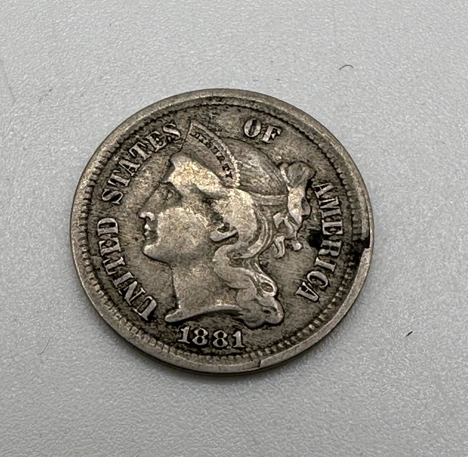 1881 Three Cent Nickel (1 of 3)