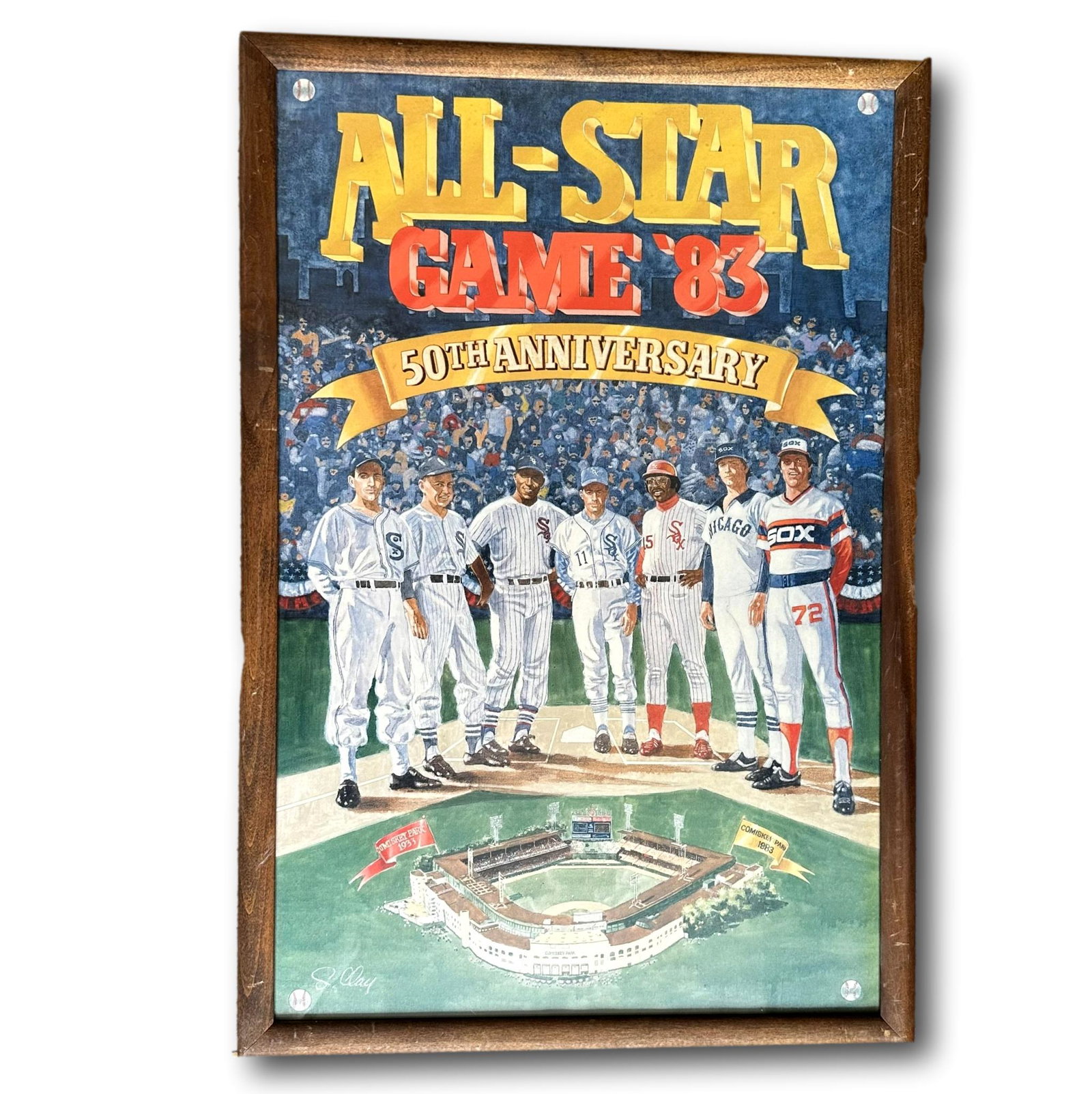 1983 All-Star Game Comiskey Park 50th Anniversary Framed Poster (1 of 6)