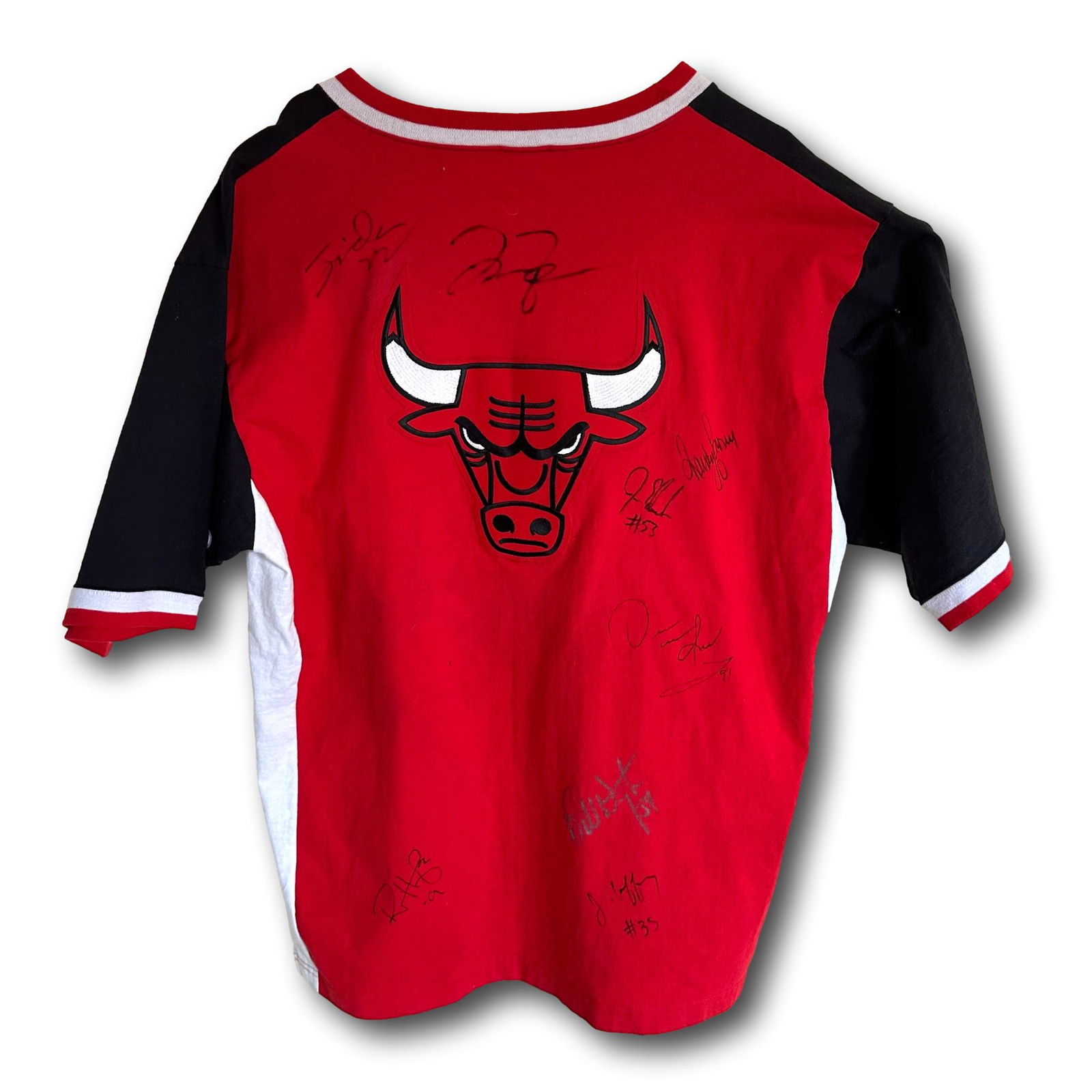 Official NBA Shooting Shirt with Multiple Autographs Including Dennis Rodman (1 of 10)