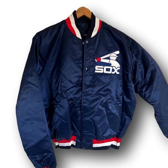 Vintage White Sox Satin Jacket - Size XL (1 of 5)