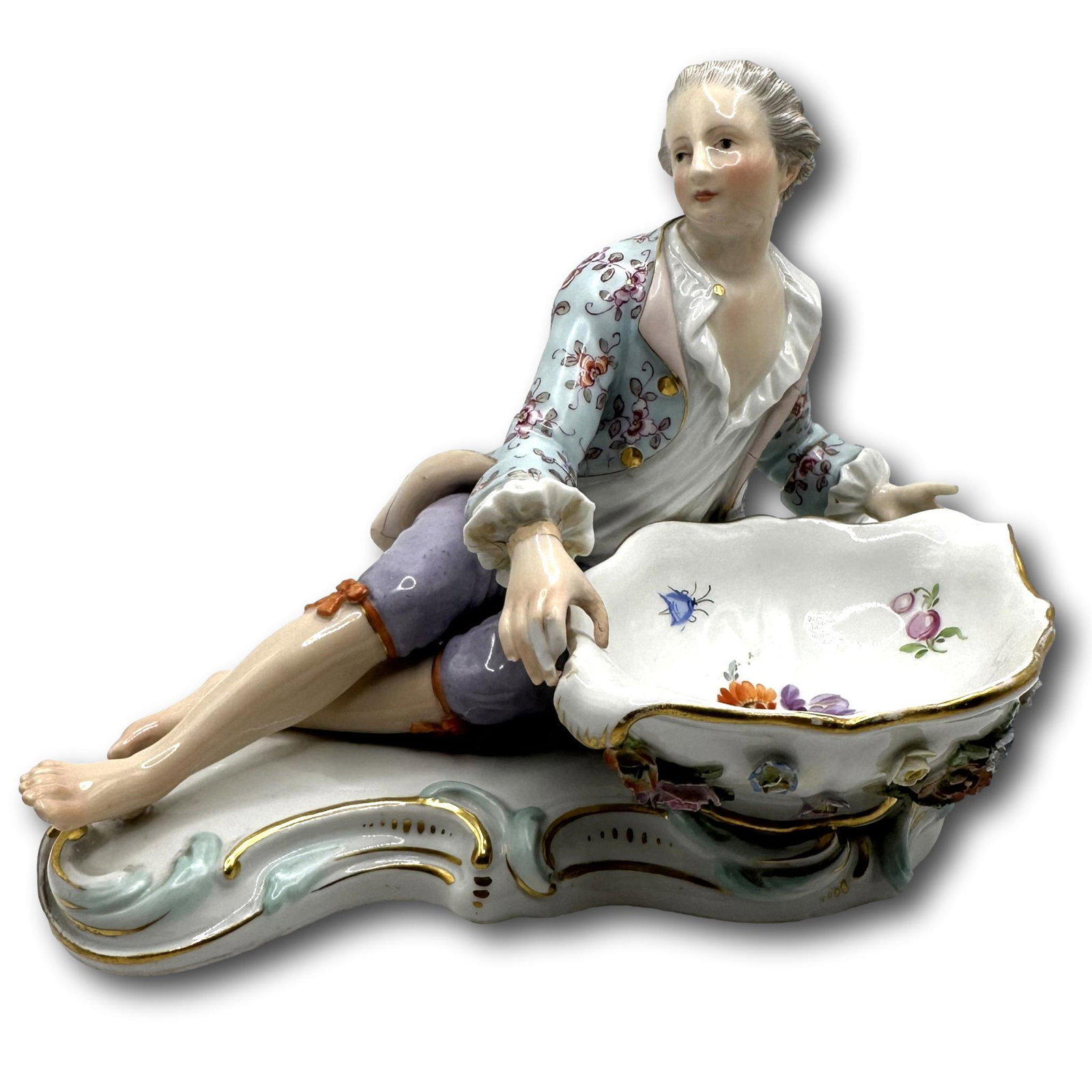 Meissen Figurine: Note damage in photos. Measures 6 1/2" x 4 1/2". See photos for condition details. Local pickup available in Glenview, IL. No In-House Shipping is available for this auction. Buyer's must make their o