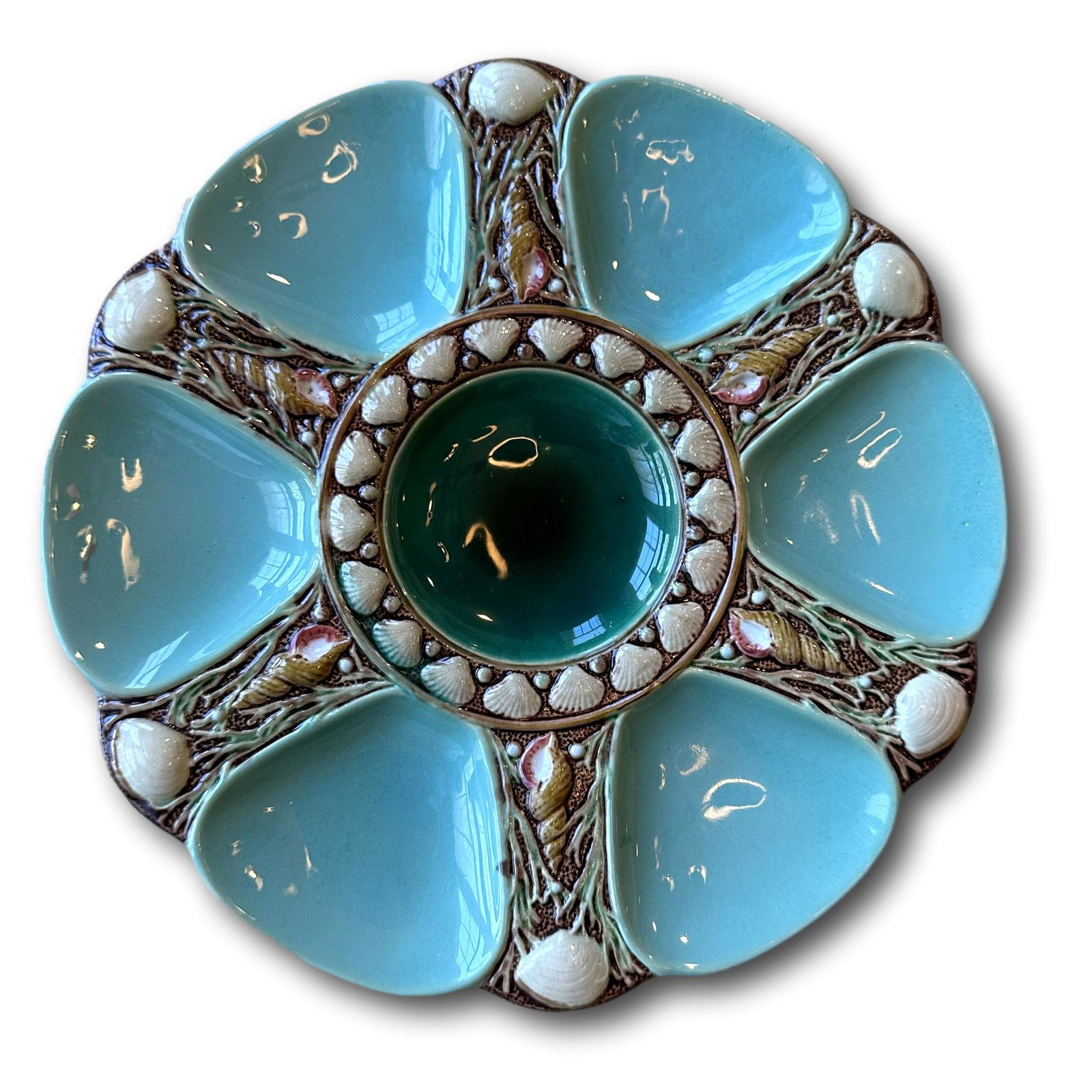 Antique Minton Majolica Oyster Plate #1 (1 of 4)