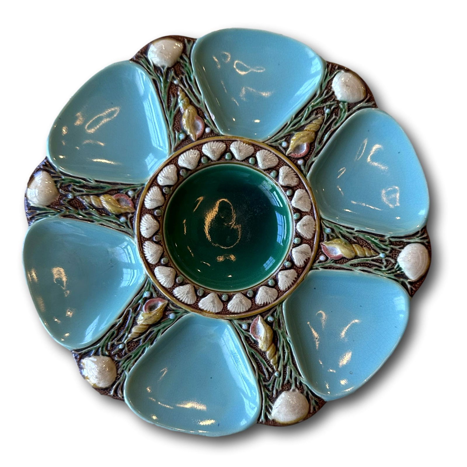 Antique Minton Majolica Oyster Plate #2 (1 of 5)