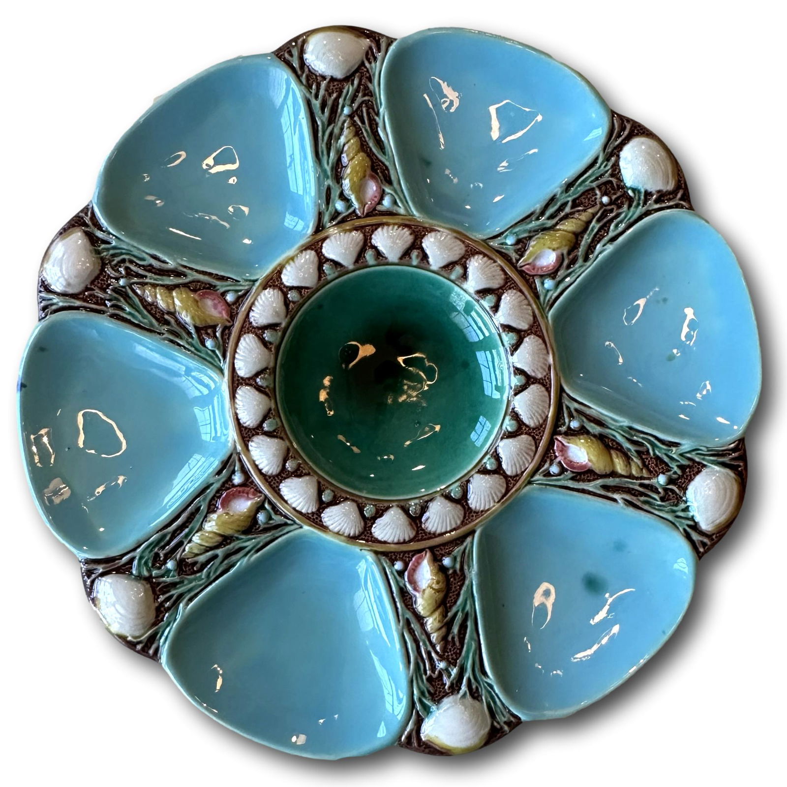 Antique Minton Majolica Oyster Plate #4 (1 of 7)