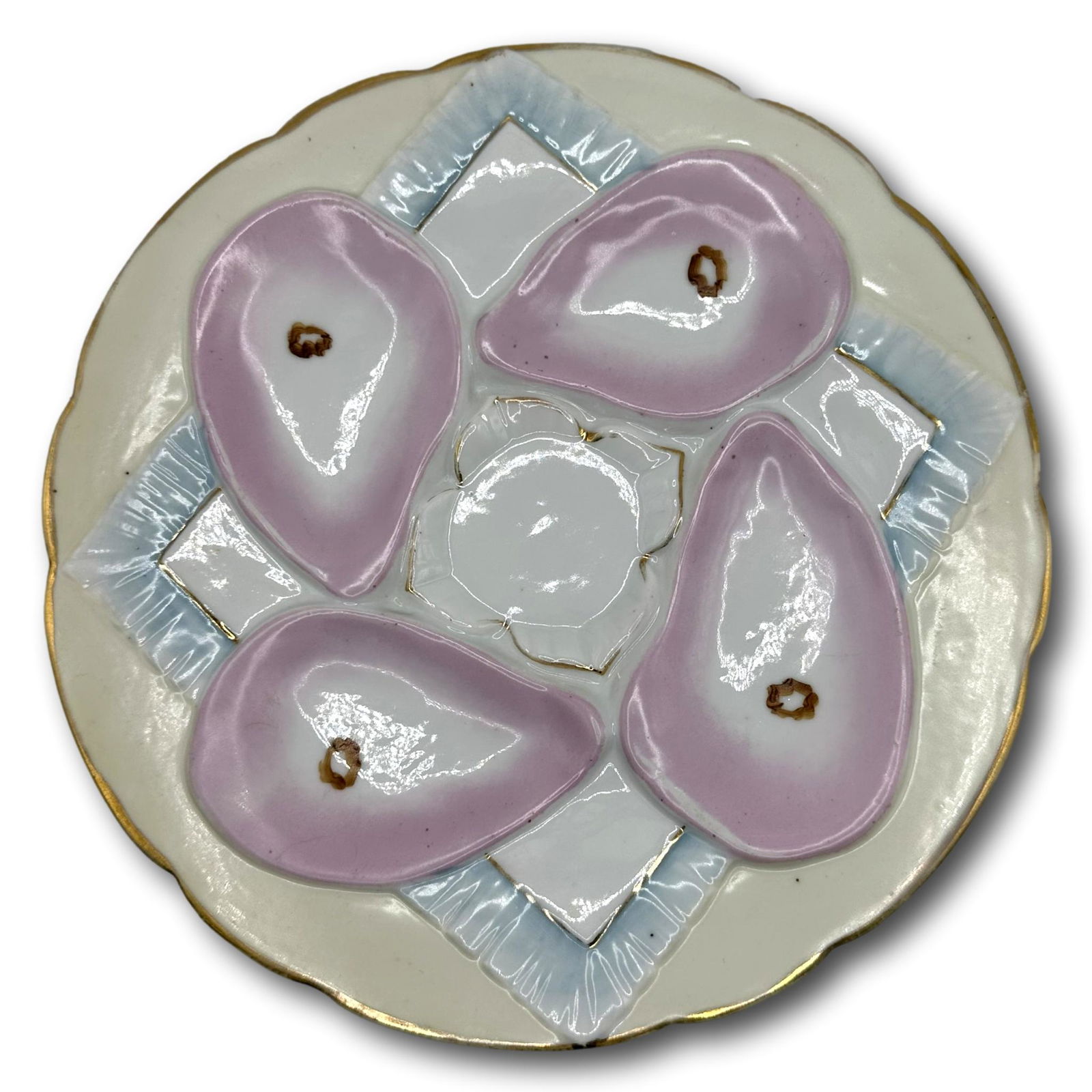 Antique Oyster Plate 8 1/2" Diameter (1 of 6)