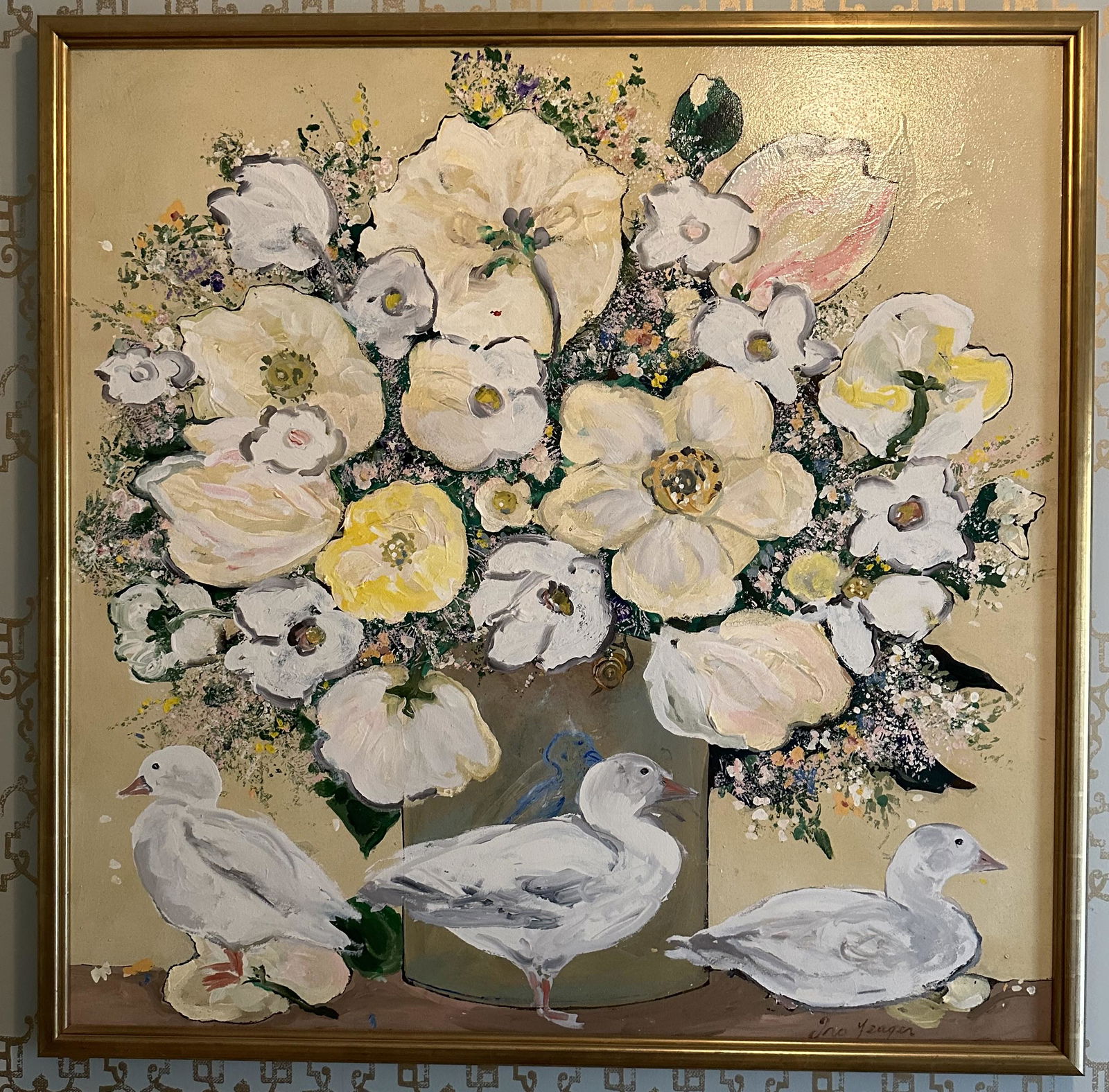 Ira Yeager Duck and Flower Painting (1 of 8)