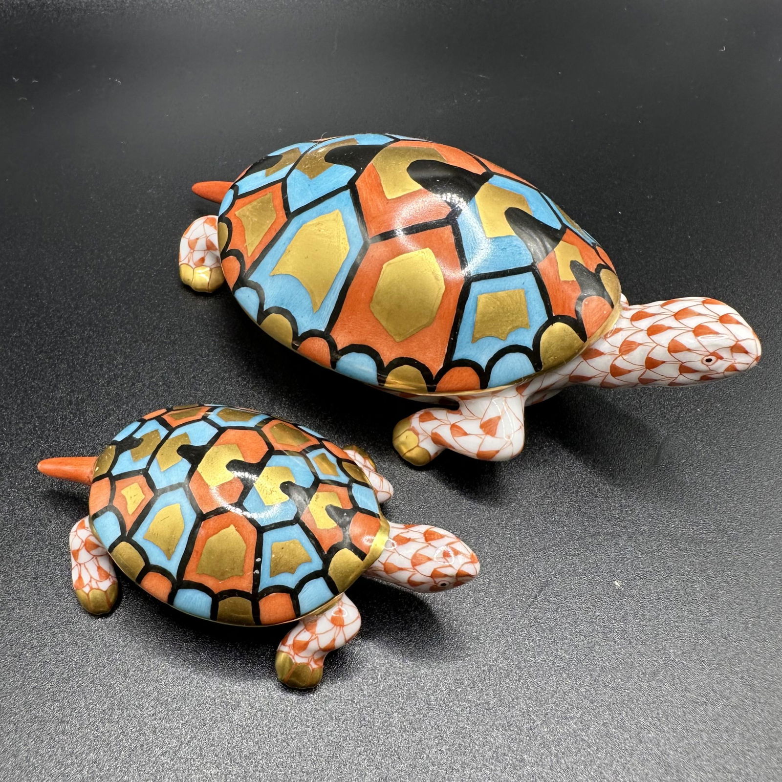 Herend Hand Painted Turtles Figurines (1 of 8)