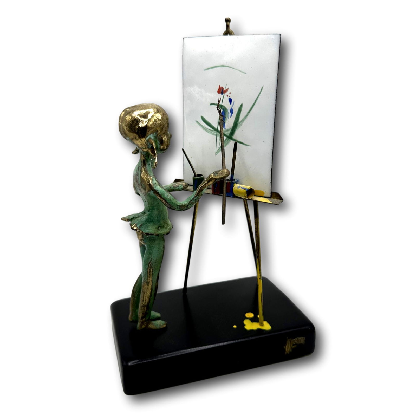 Malcolm Moran Metal Sculpture - Girl Painting (1 of 9)