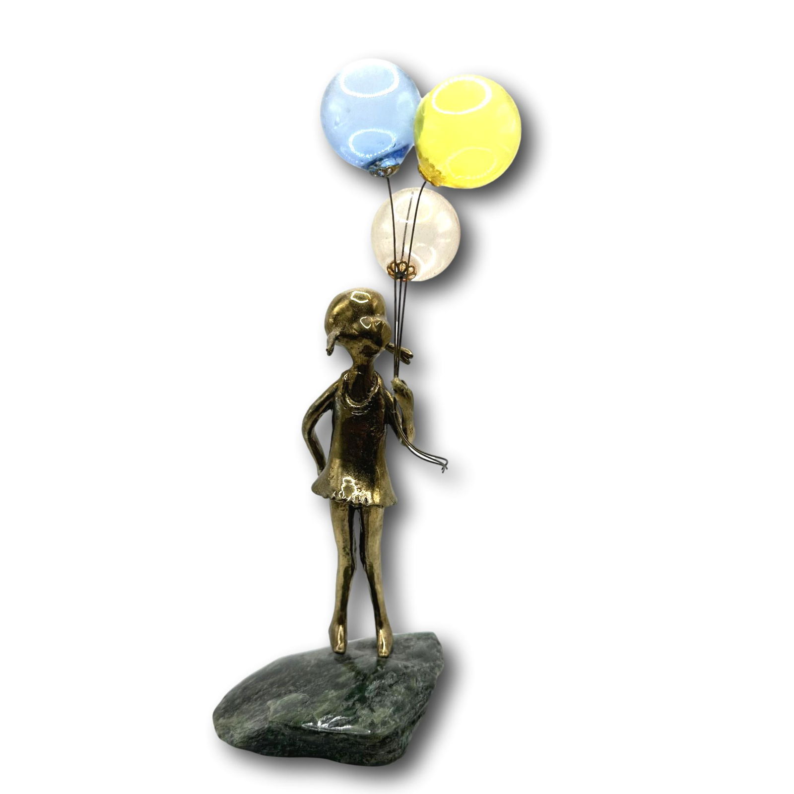 Malcolm Moran Metal Sculpture - Girl with Balloons (1 of 5)
