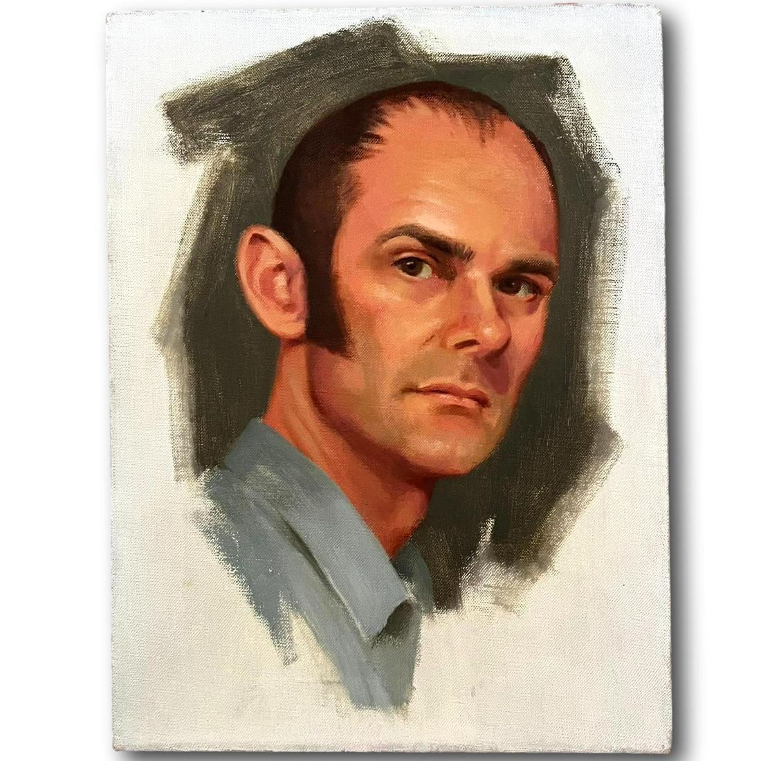 Len Gridley Everett (American 1925-1984) Self-Portrait Oil on Canvas (1 of 7)