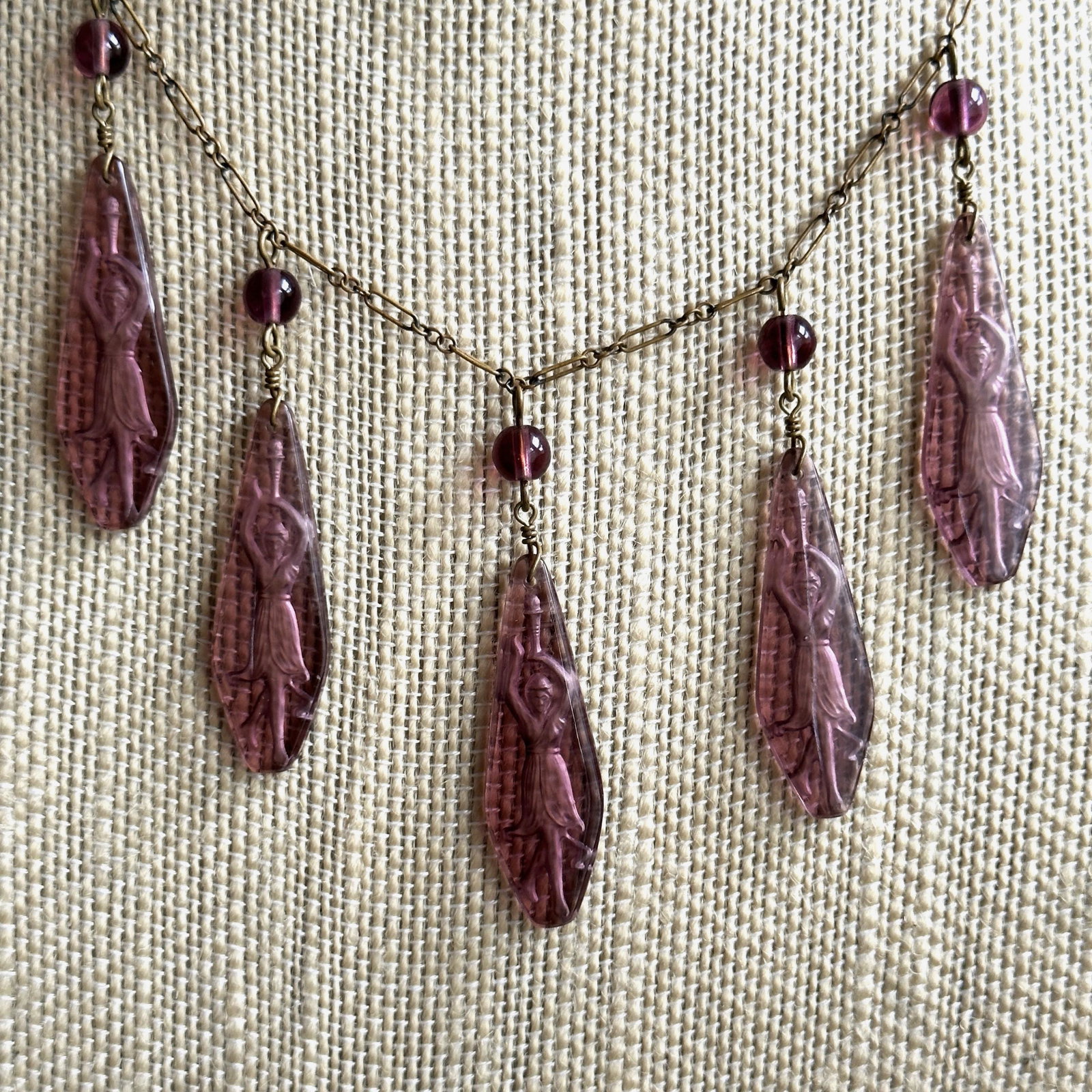 Antique Intaglio Teardrop Necklace: PICKUP AND SHIPPING Local pickup is available in Glenview, IL by appointment. The address will be provided on your invoice at checkout. In-House shipping is available for this lot at a flat rate via U