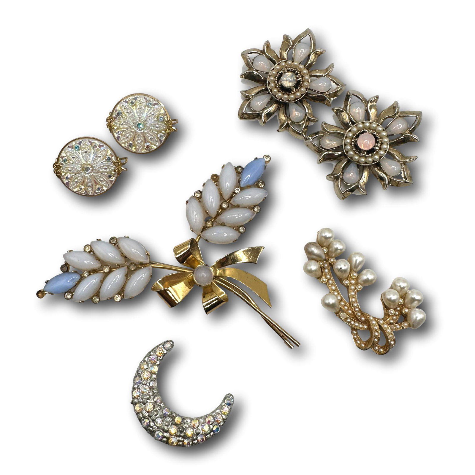 Exquisite Coro Sterling Moonstone Brooch & Others (1 of 5)
