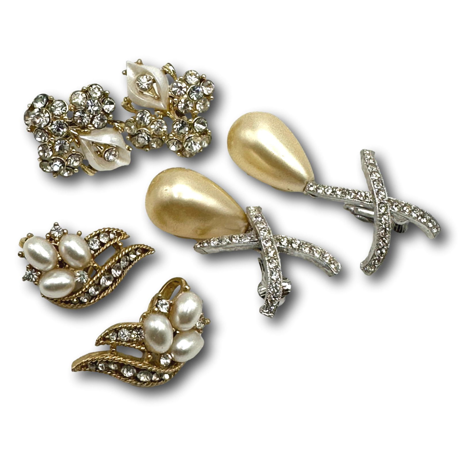 Kenneth Lane Statement X Earrings with Trifari and Star Earrings (1 of 9)