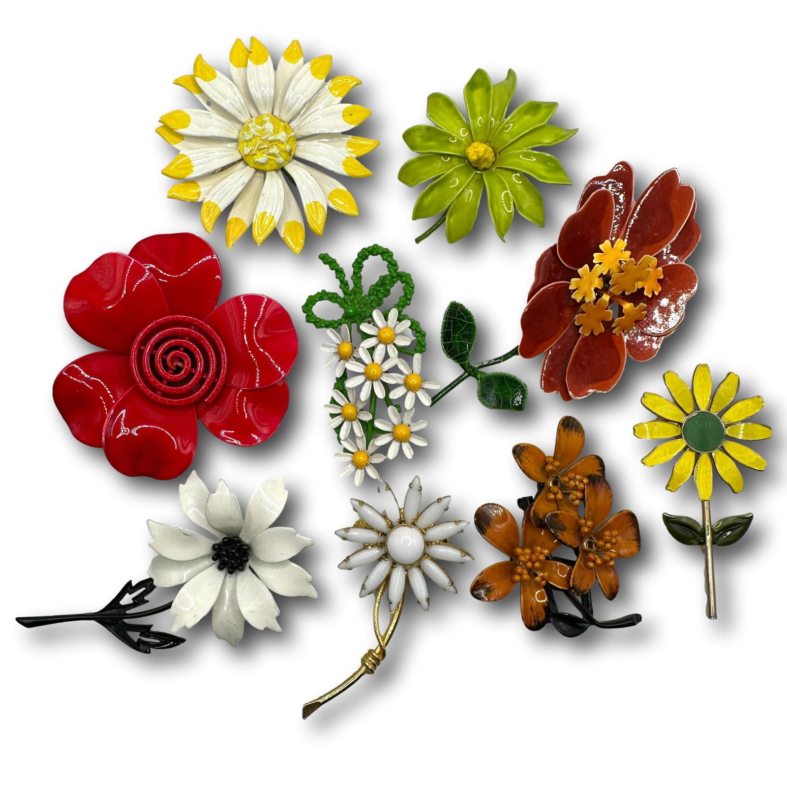 A Garden of Floral Enamel Pins Brooches (1 of 4)