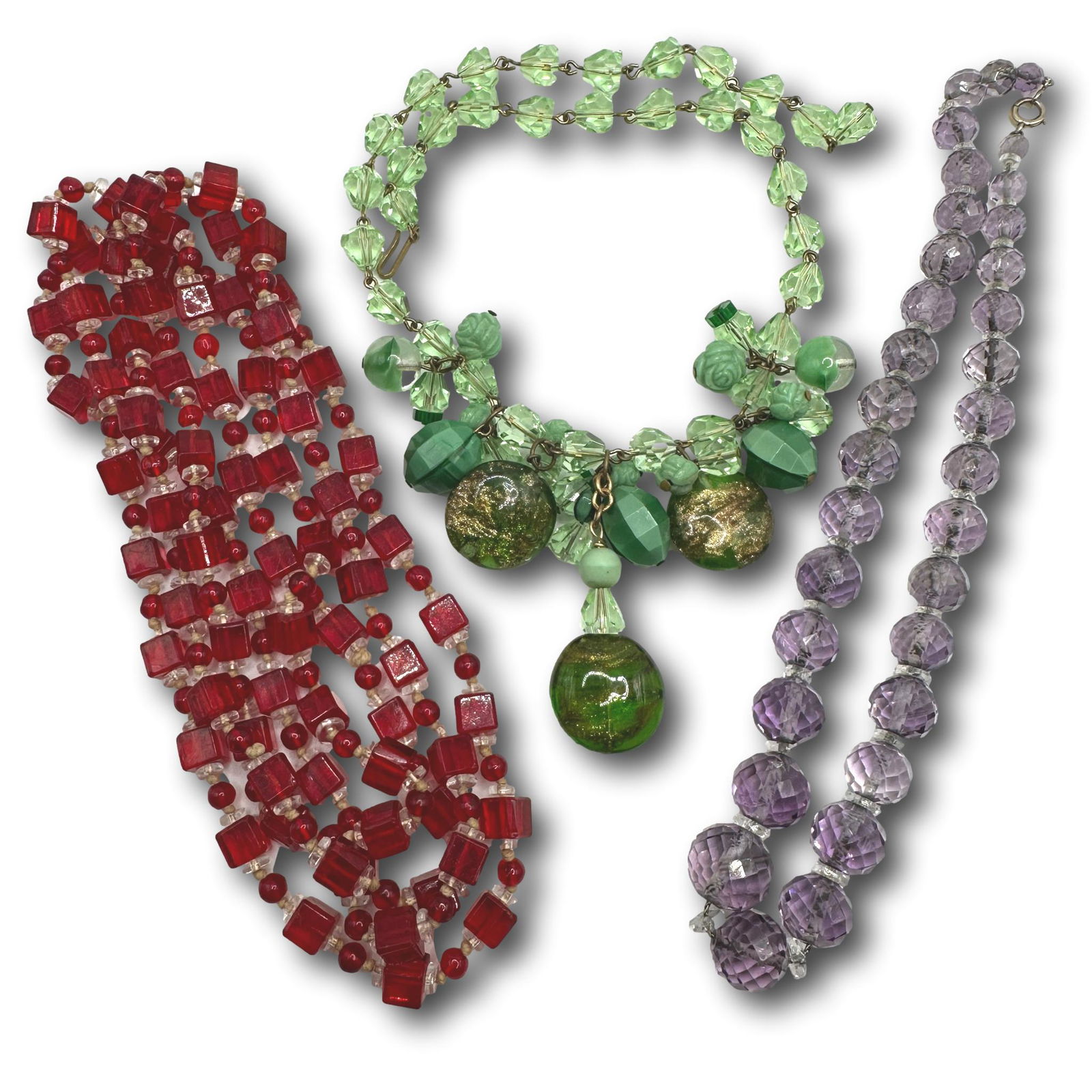 Vintage Glass and Crystal Bead Necklace Collection (1 of 5)