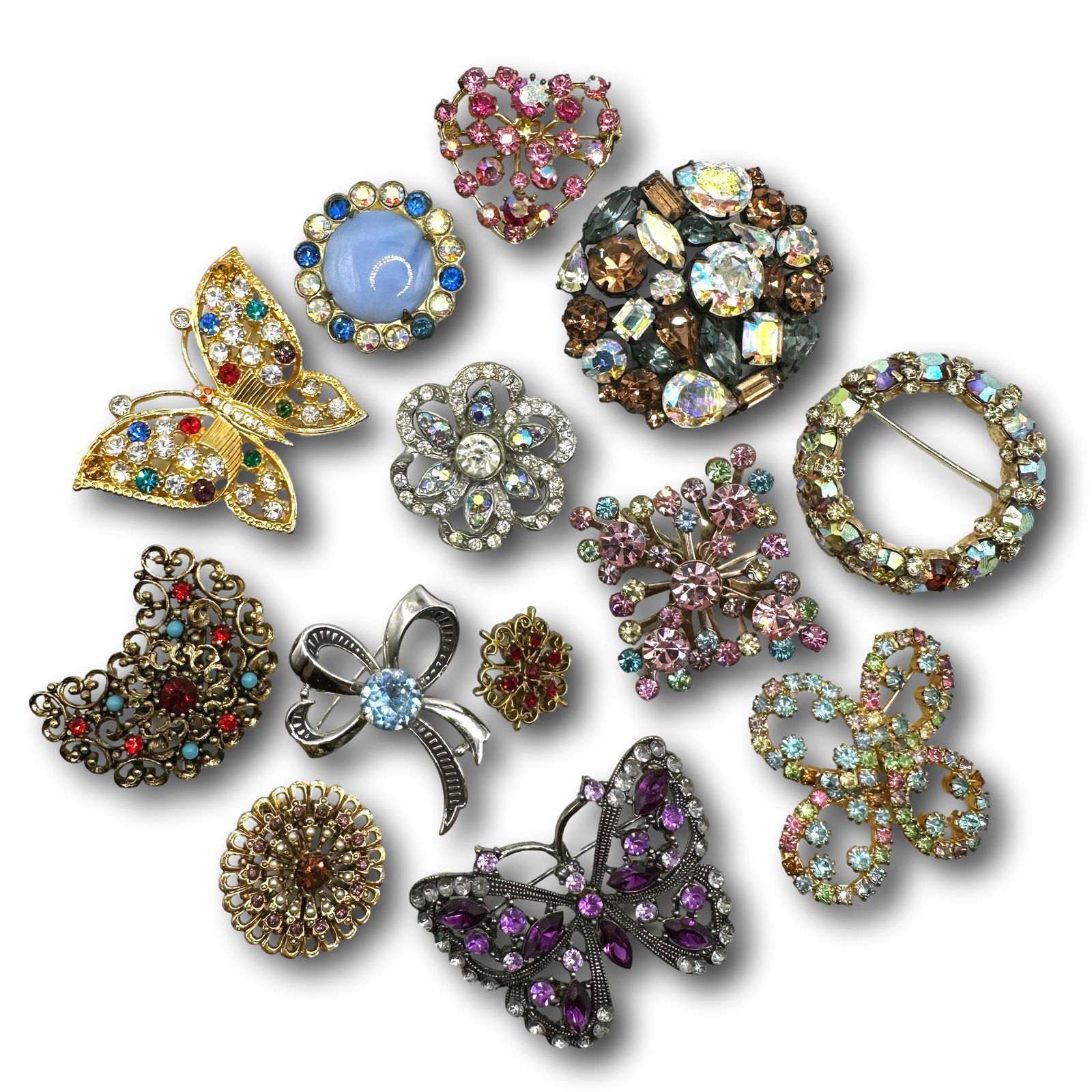 Assorted Sparkling Brooch Collection (1 of 5)