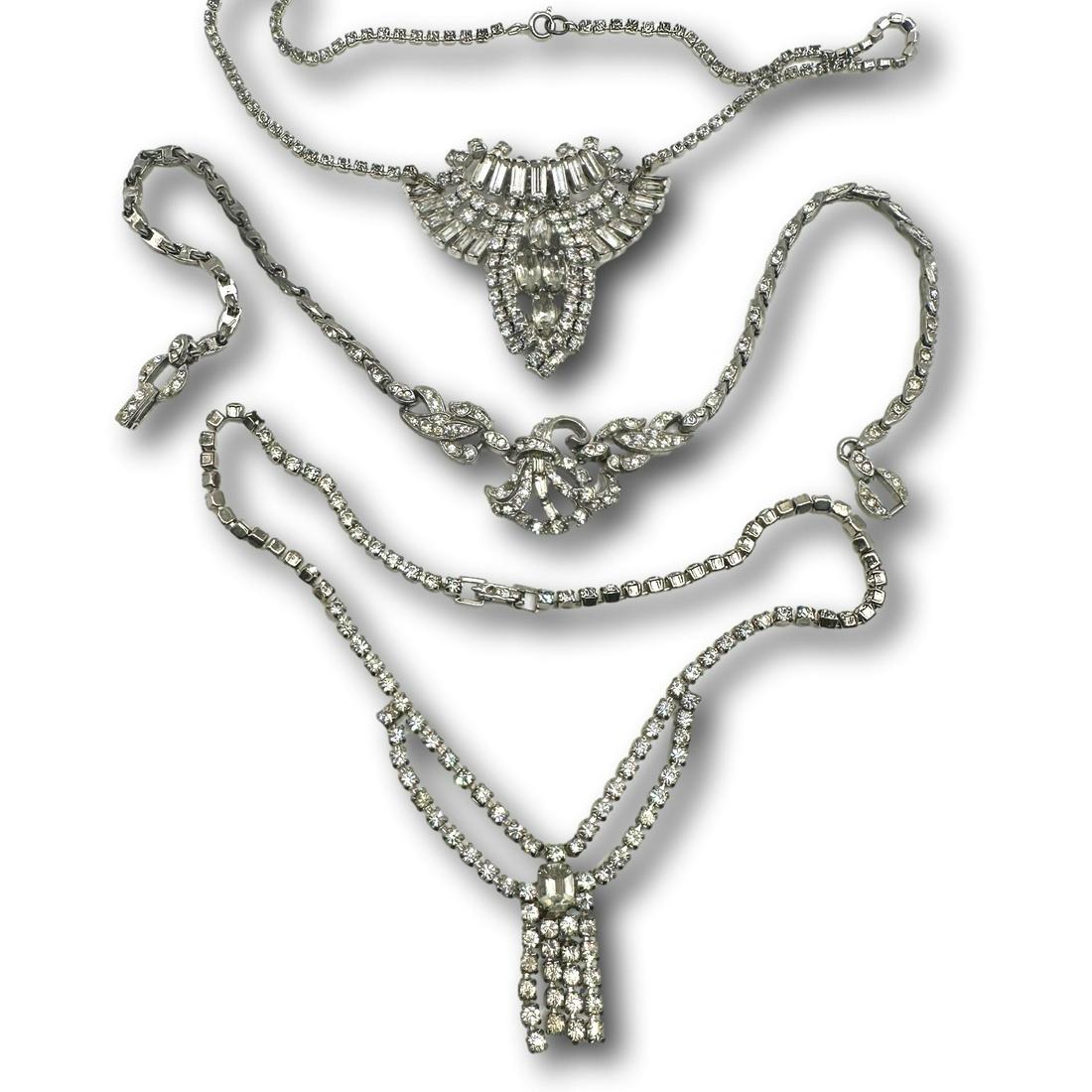 Vintage Rhinestone Fancy Necklace Lot (1 of 5)